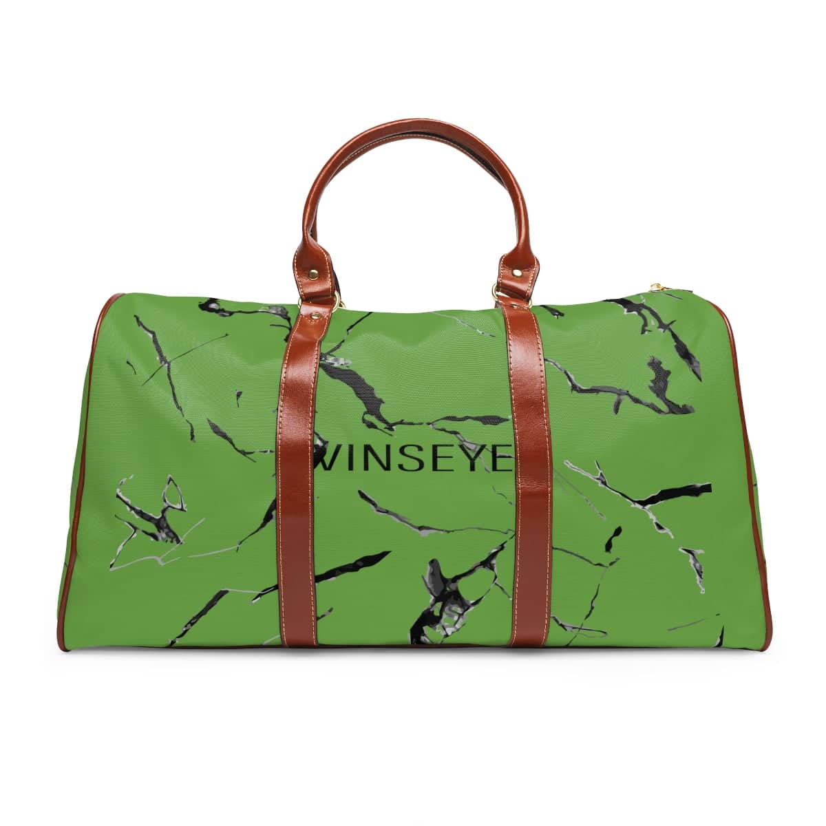 Sac de voyage cuir vert marbré Vinseye-influensse