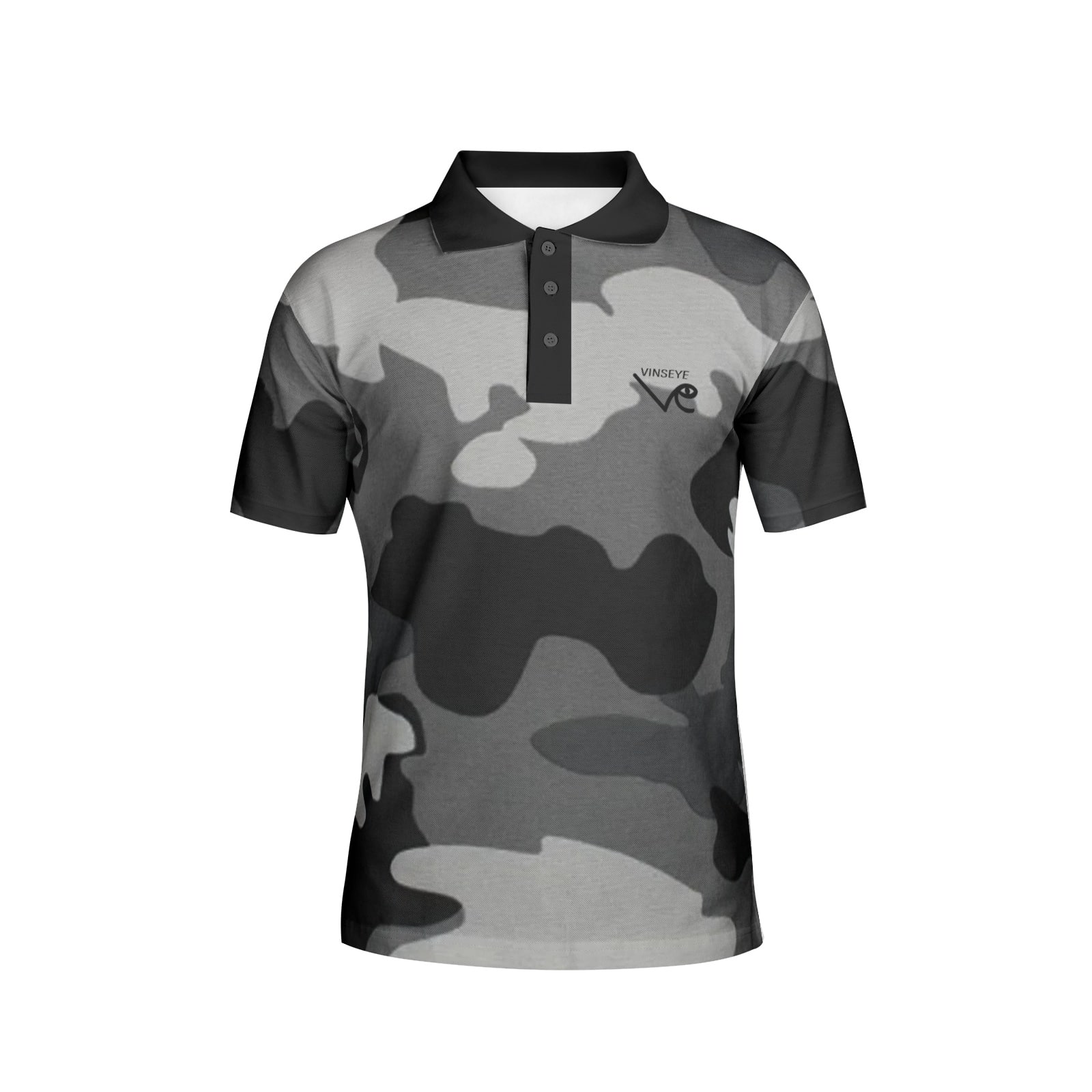Polo Homme Camo gris Vinseye-influensse