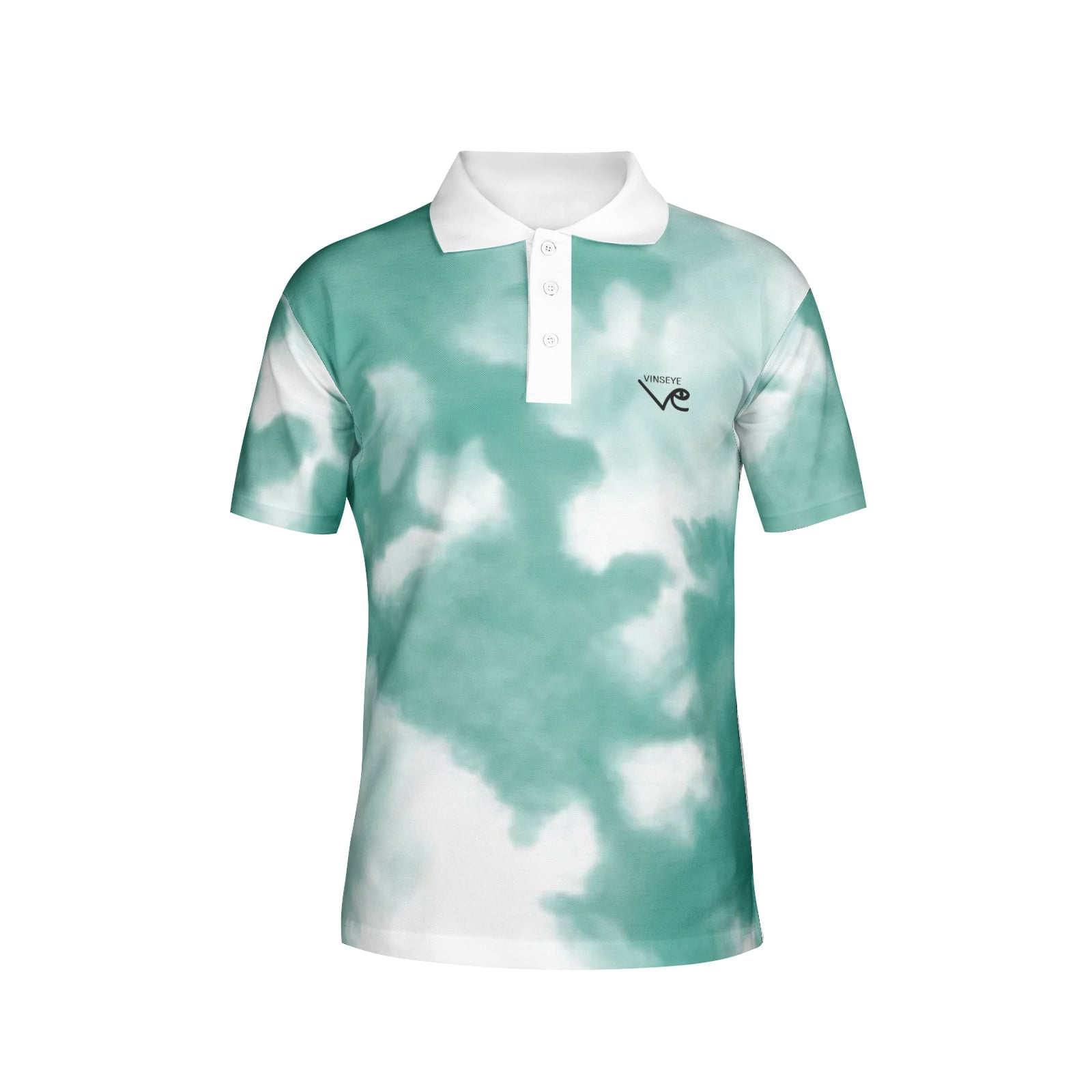 Polo Homme watercolor vert Vinseye-influensse