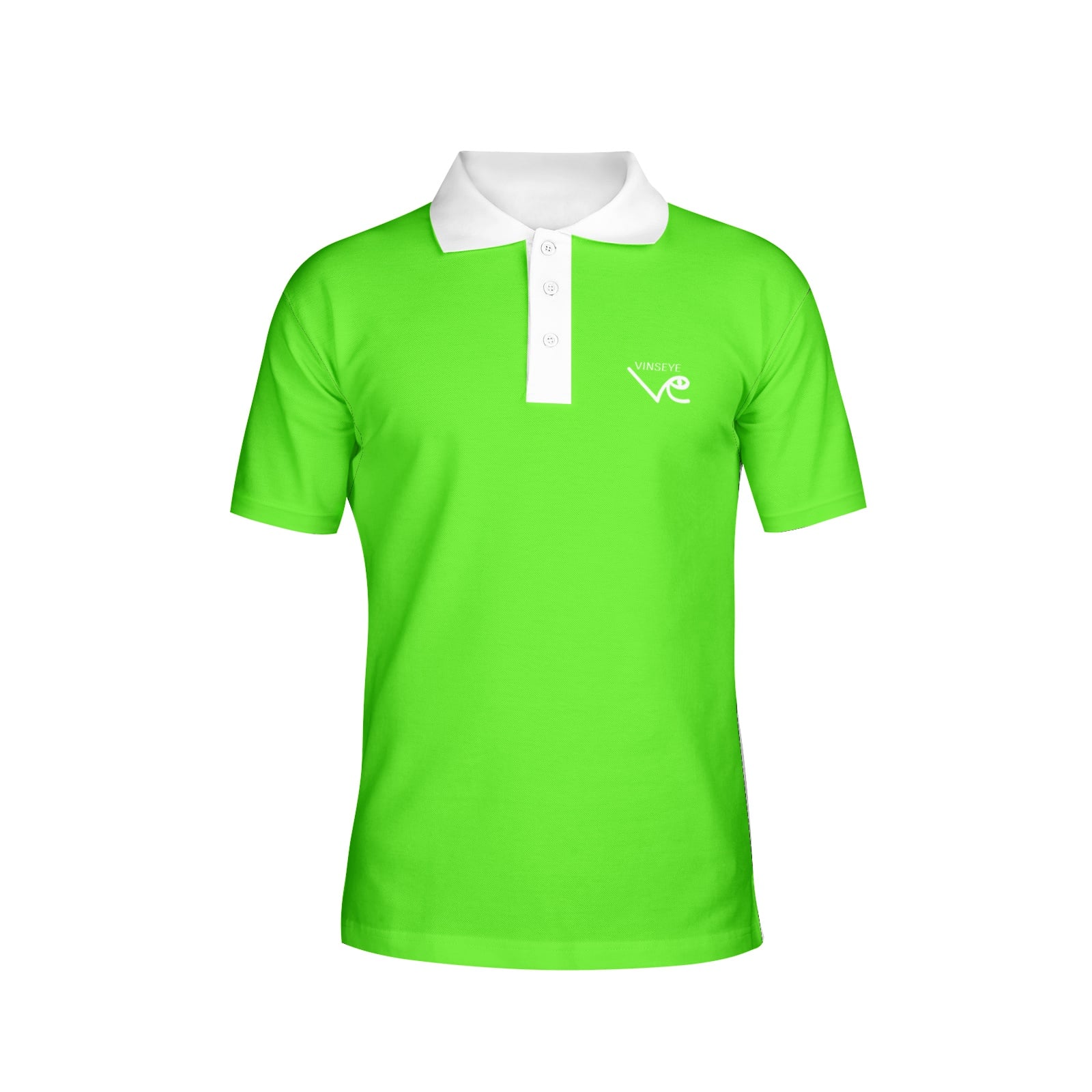 Polo Homme vert fluo Vinseye-influensse