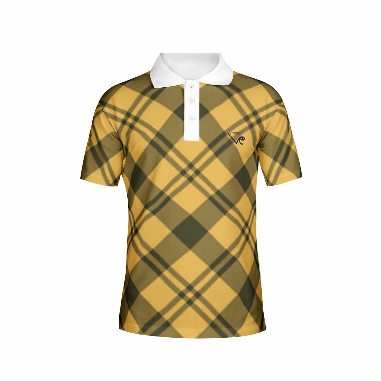 Polo Homme géométric caramel noir Vinseye-influensse