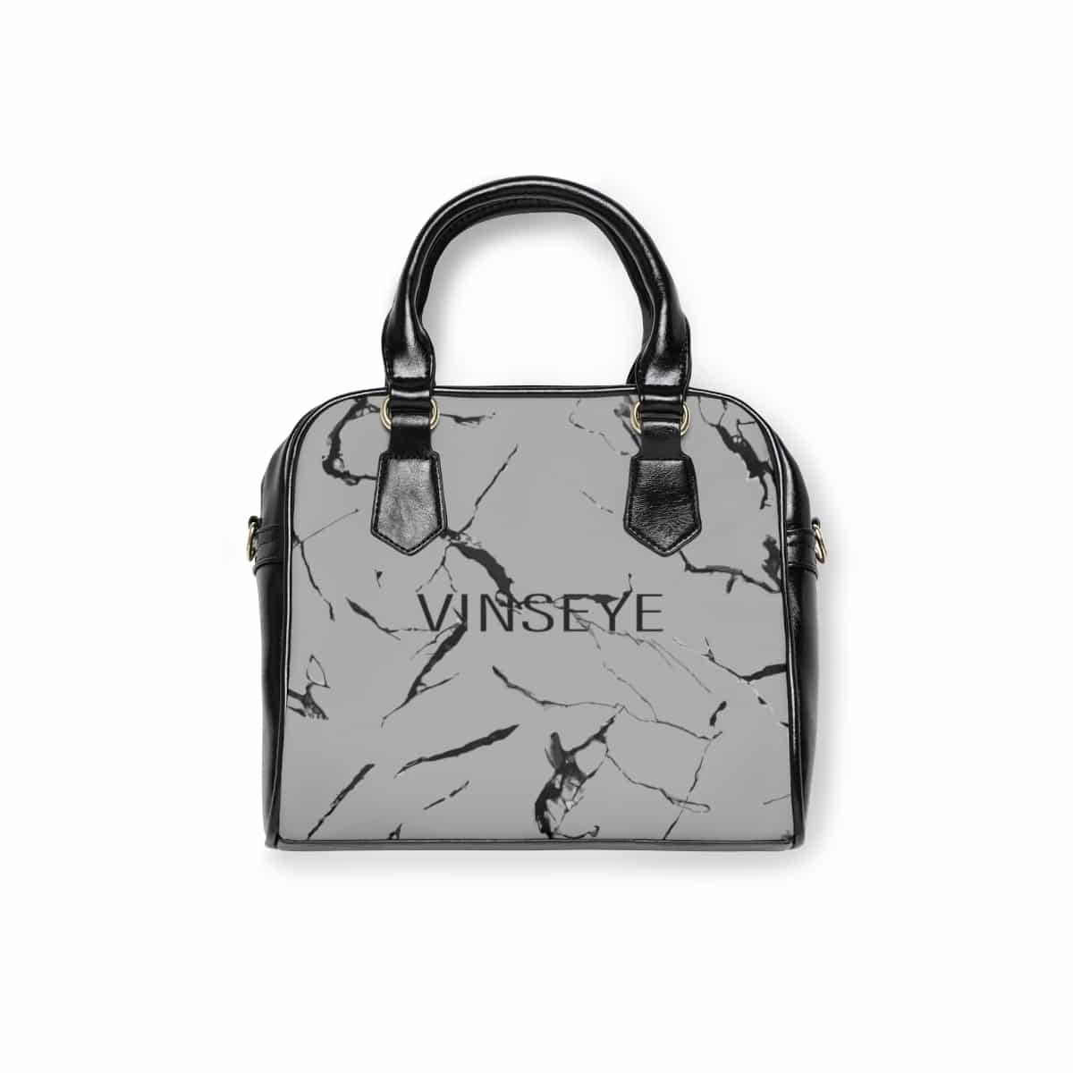 Sac à main Femme à bandoulière cuir gris marbré Vinseye-influensse