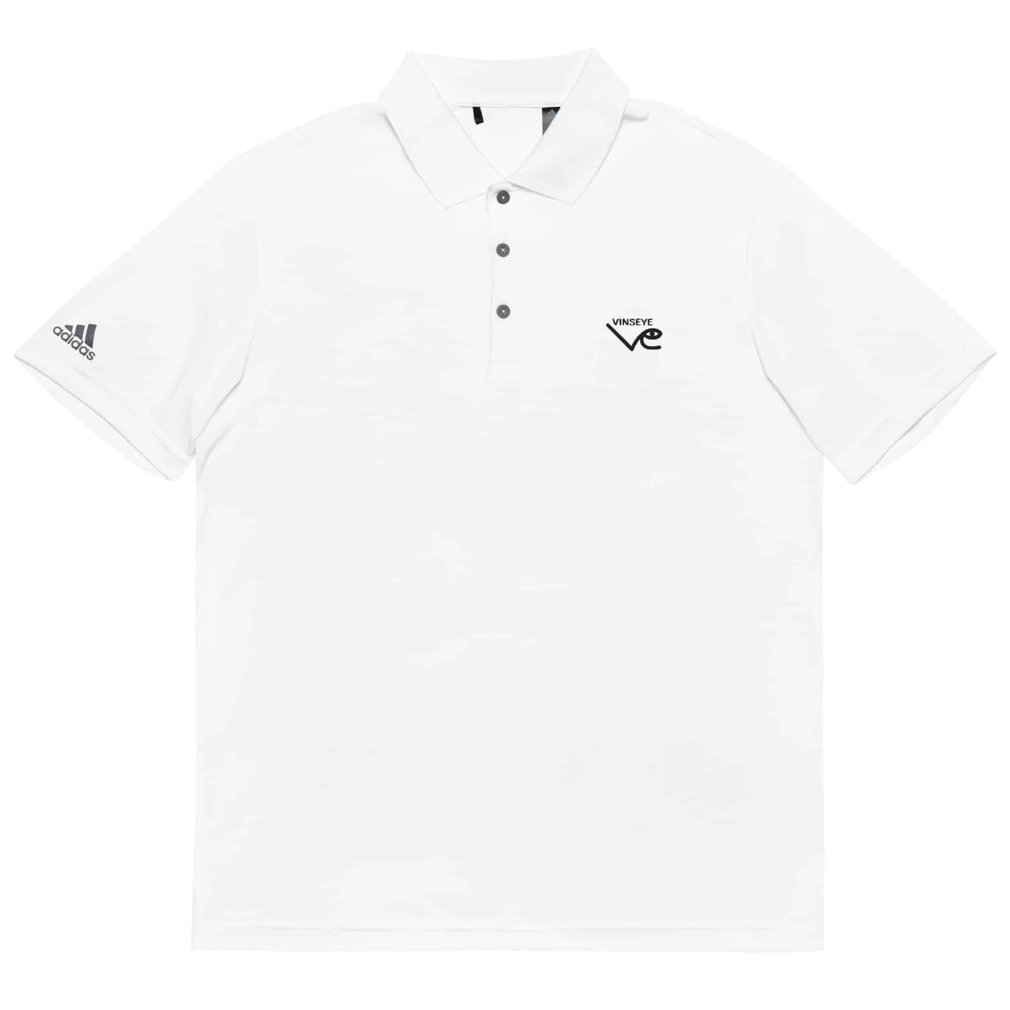 Polo Homme Performance blanc Adidas x Vinseye-influensse