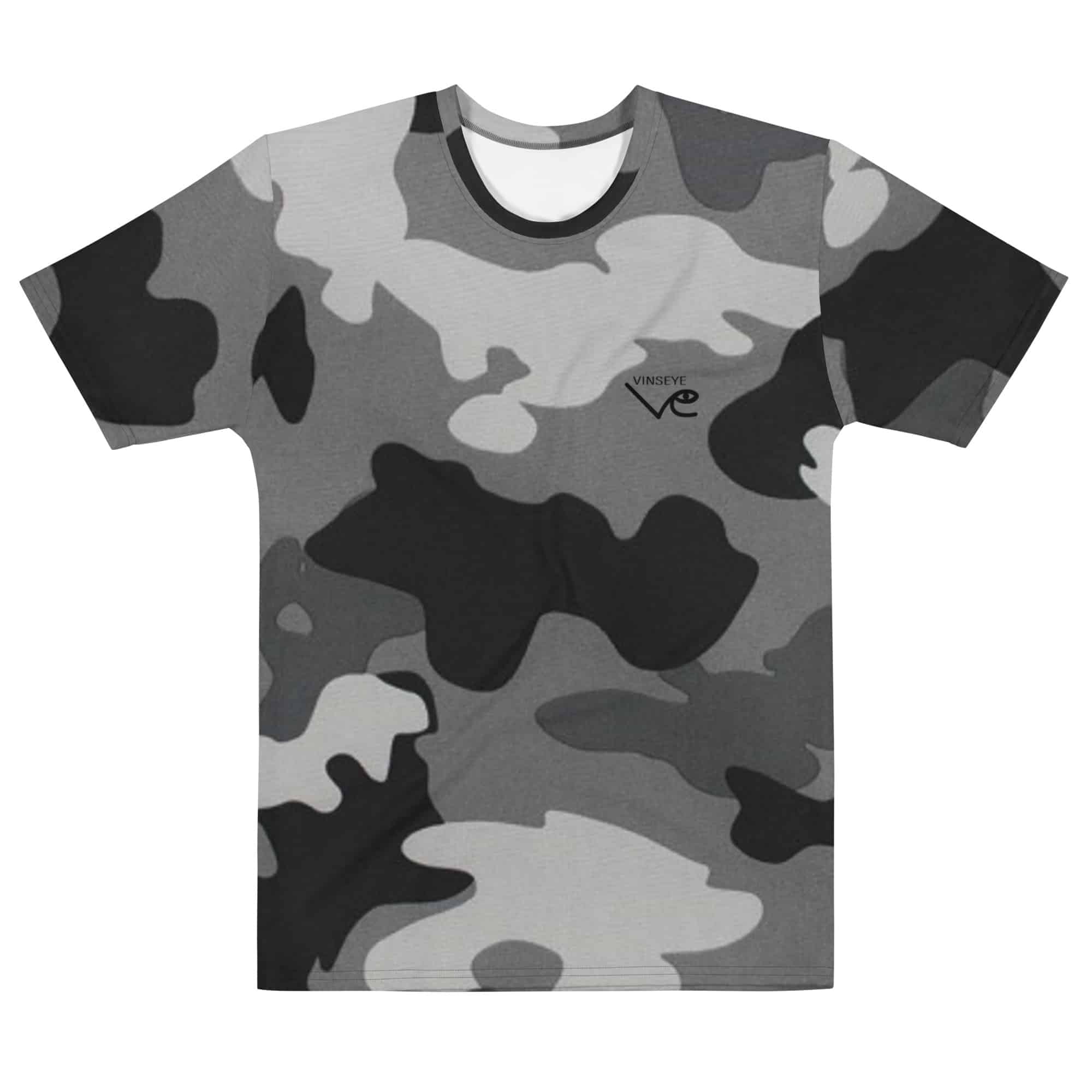Tee New logo camo noir gris Vinseye-influensse