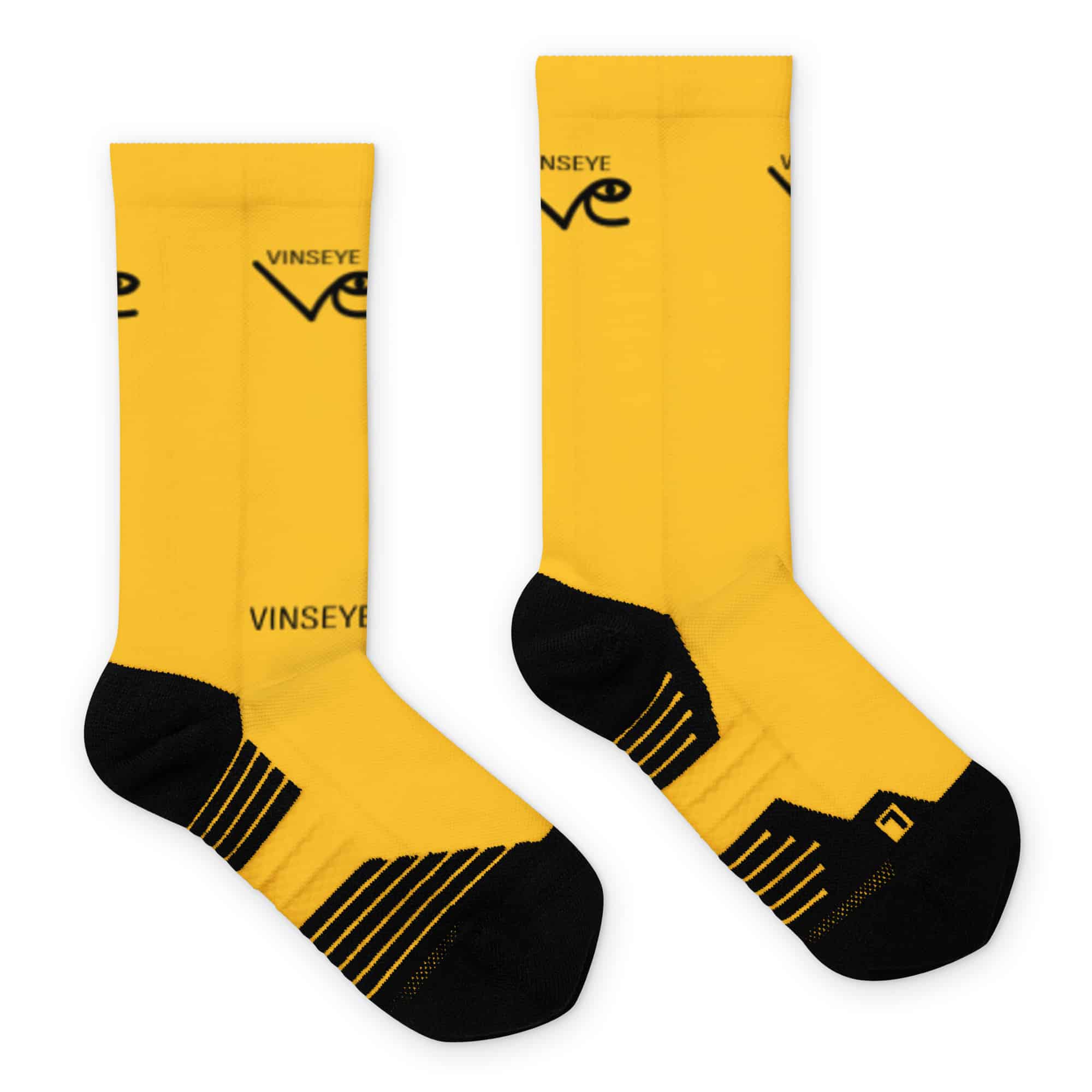 Chaussette mi-long jaune Vinseye-influensse