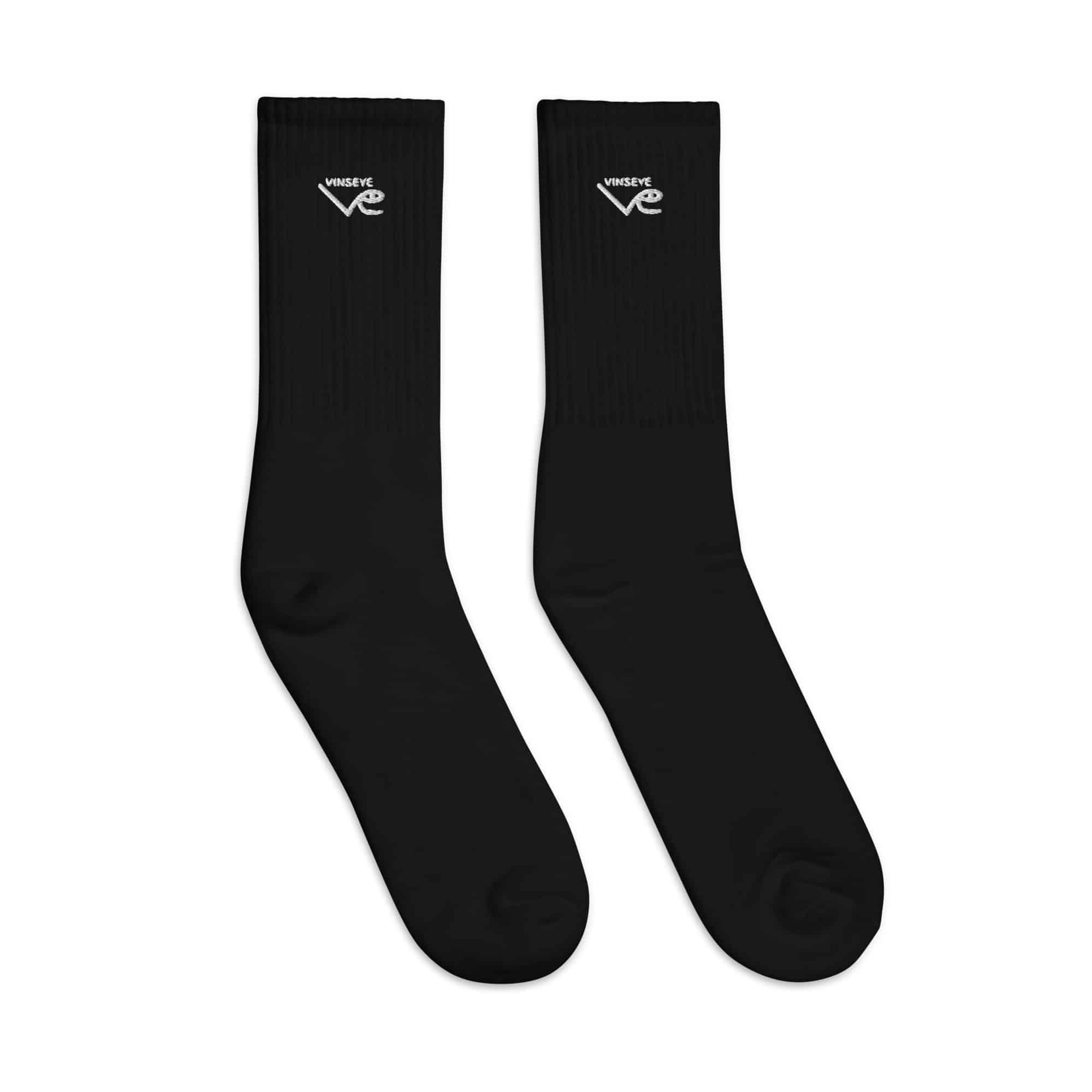 Chaussettes brodés New Logo noir Vinseye-influensse