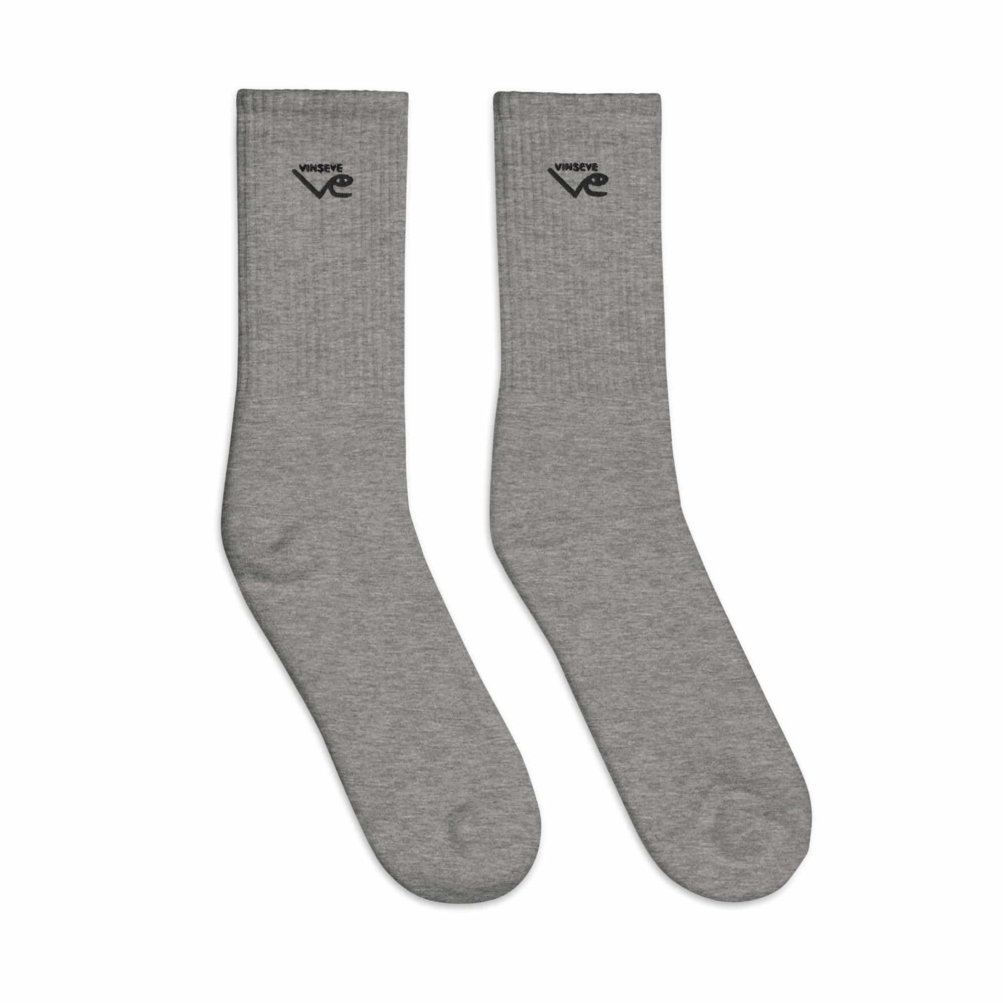 Chaussettes brodés New Logo Heather grey Vinseye-influensse