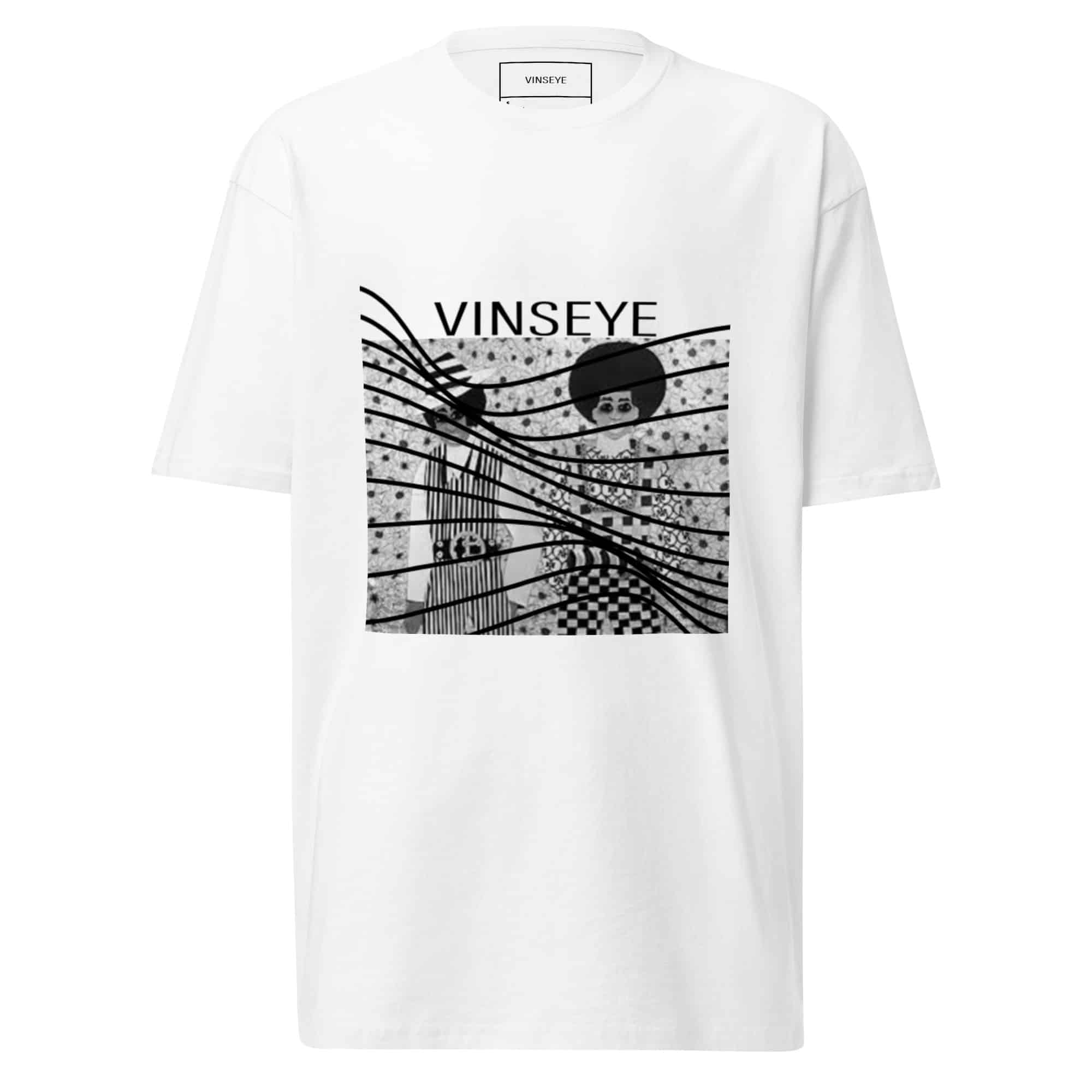 Tee homme épais Afro style blanc Vinseye-influensse