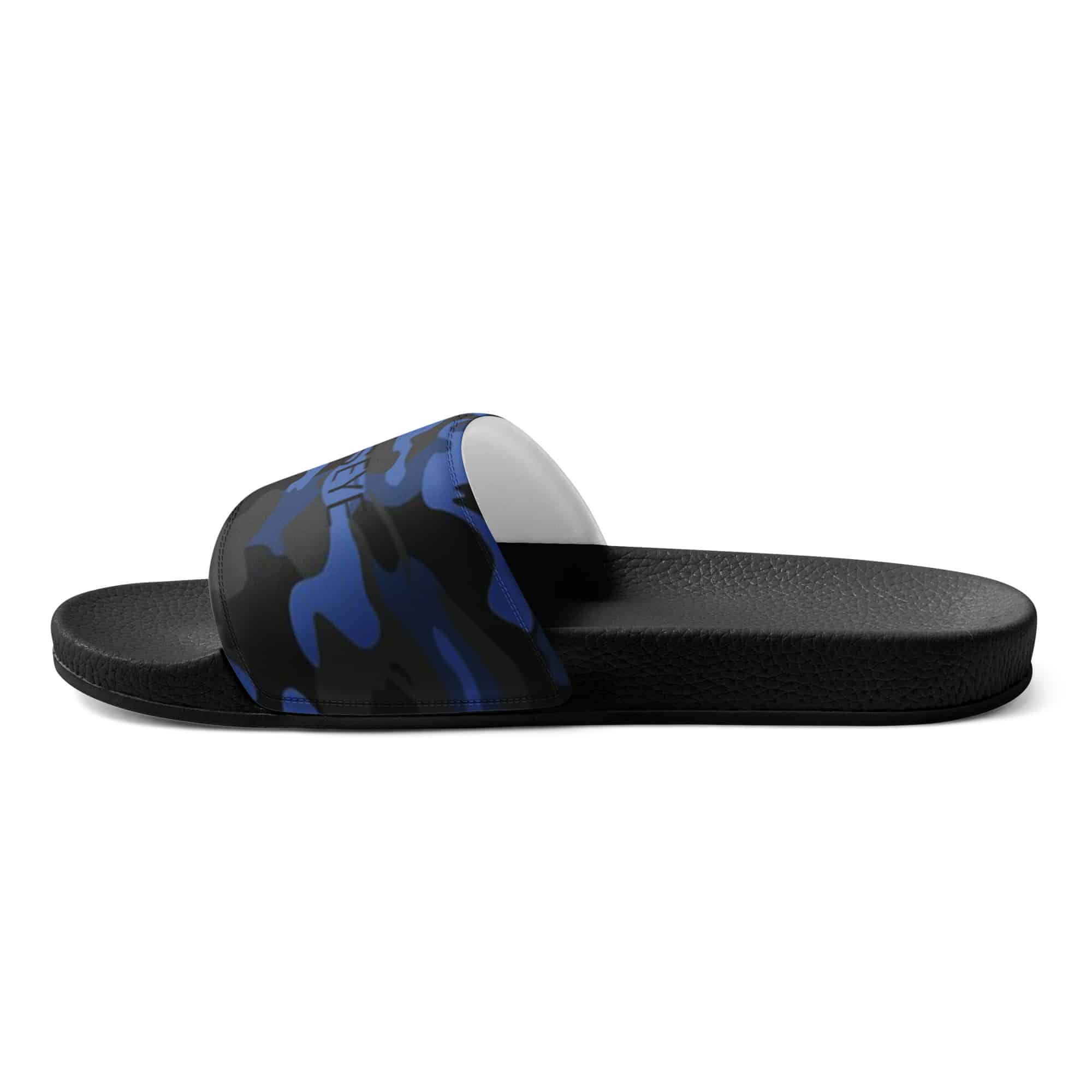Claquettes homme noir camo bleu Vinseye-influensse