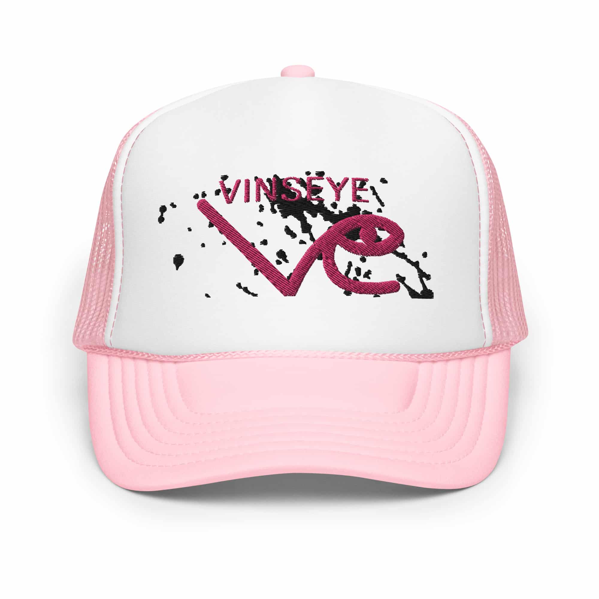 Casquette trucker rose paint logo flamingo Vinseye-influensse