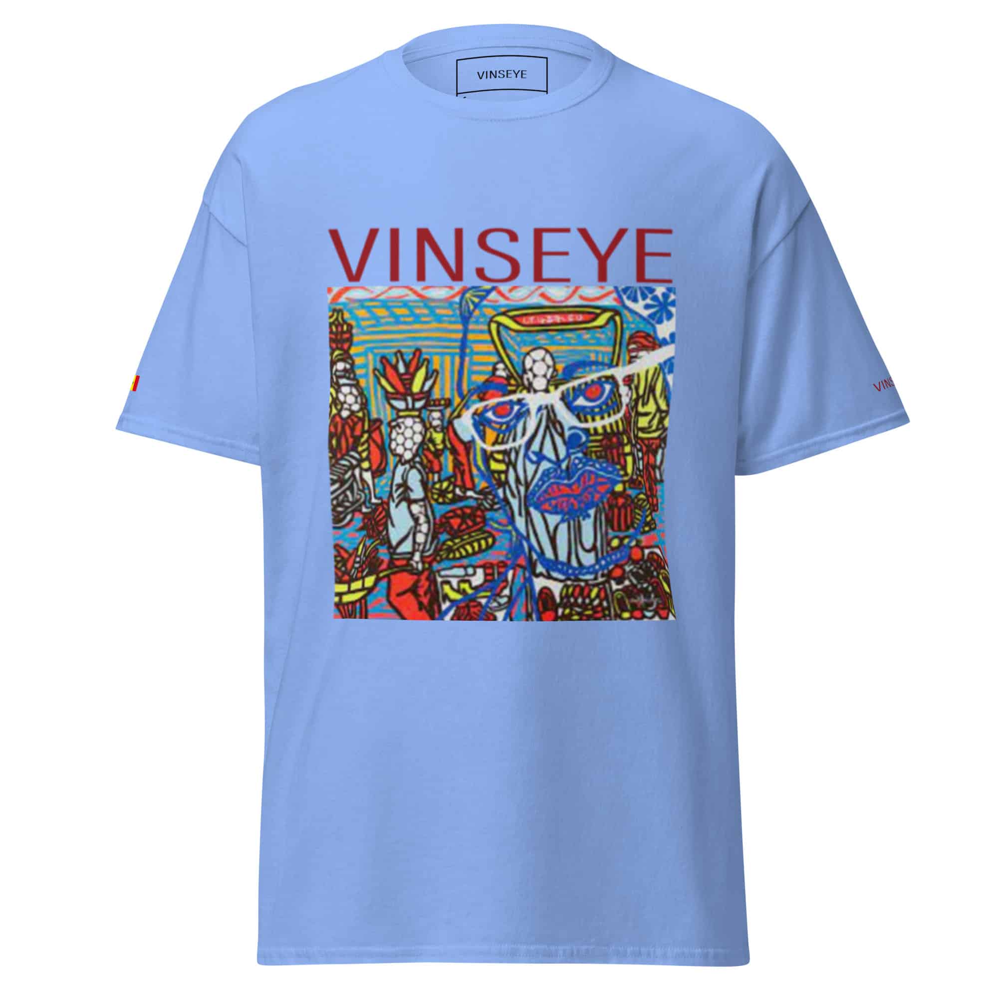 Tee Red eyes carolina blue Vinseye-influensse
