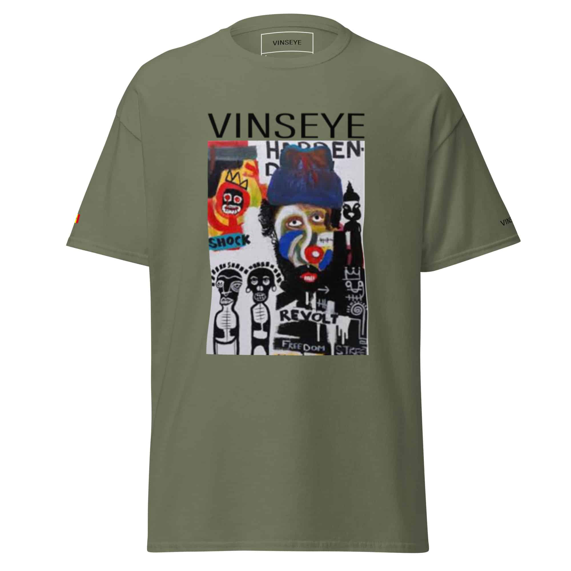 Tee Revolt vert militaire Vinseye-influensse