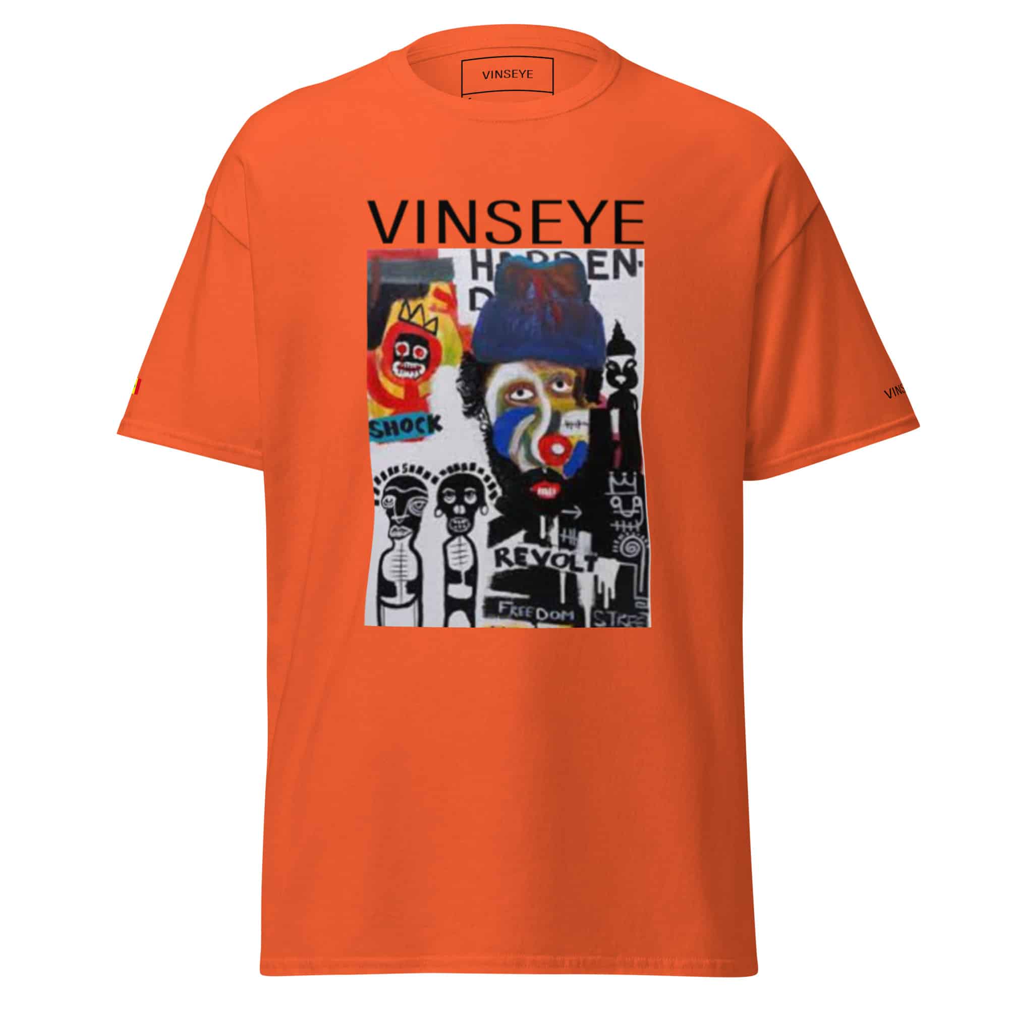 Tee Homme Revolt orange Vinseye-influensse