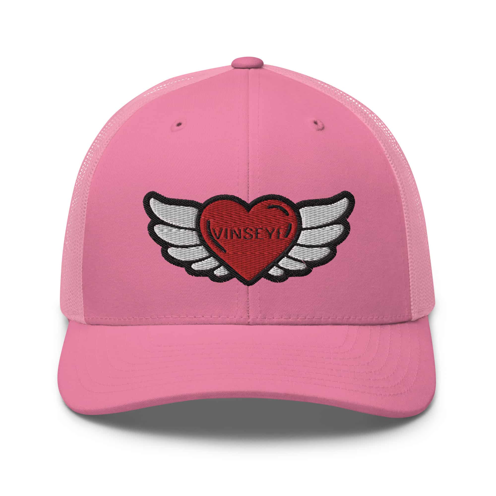 Casquette trucker rétro Heart Angel rose Vinseye-influensse