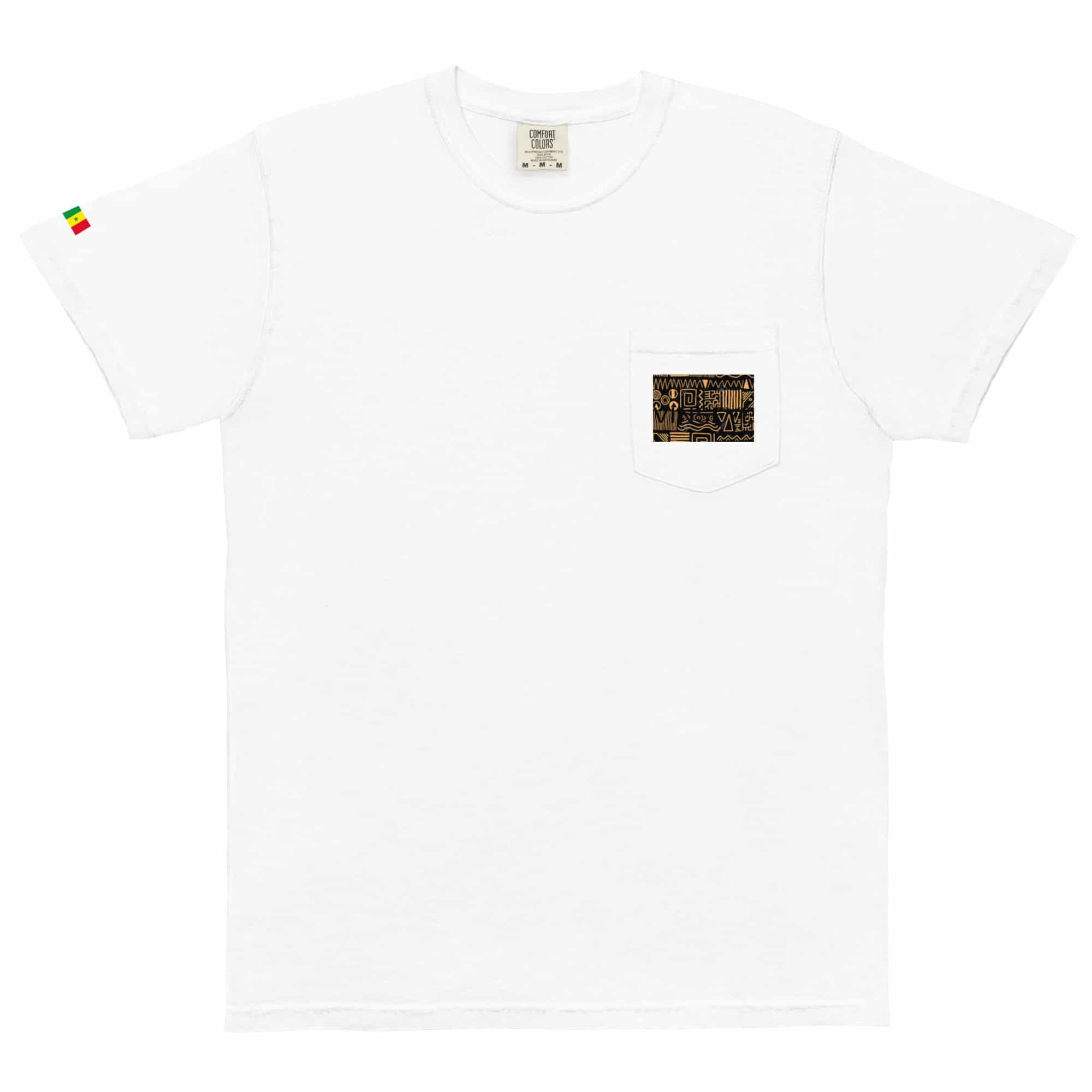 Tee poche wax marron blanc Vinseye-influensse