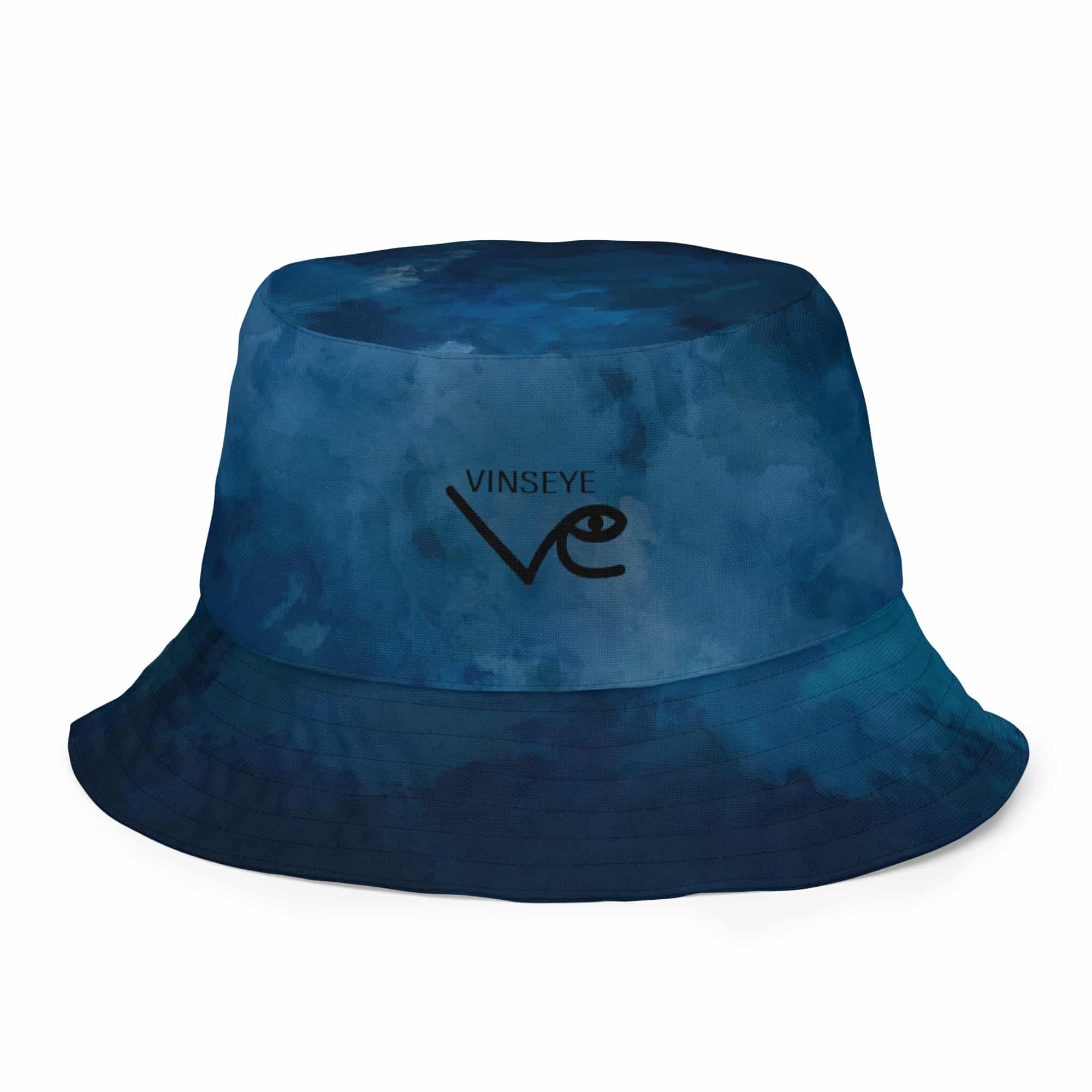 Bob réversible Watercolor bleu foncé cerulean marbré Vinseye-influensse