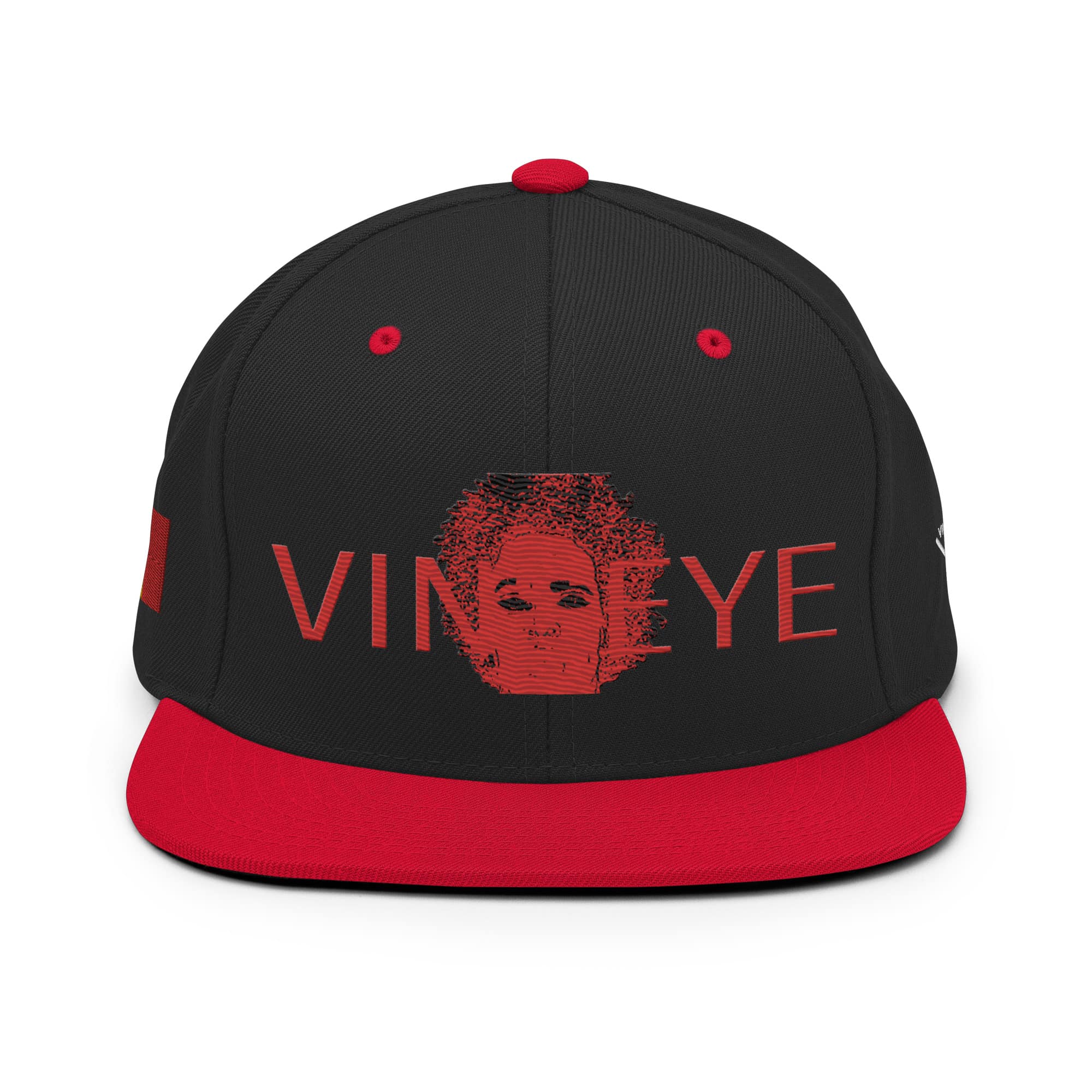 Casquette black face flag noir rouge Vinseye-influensse