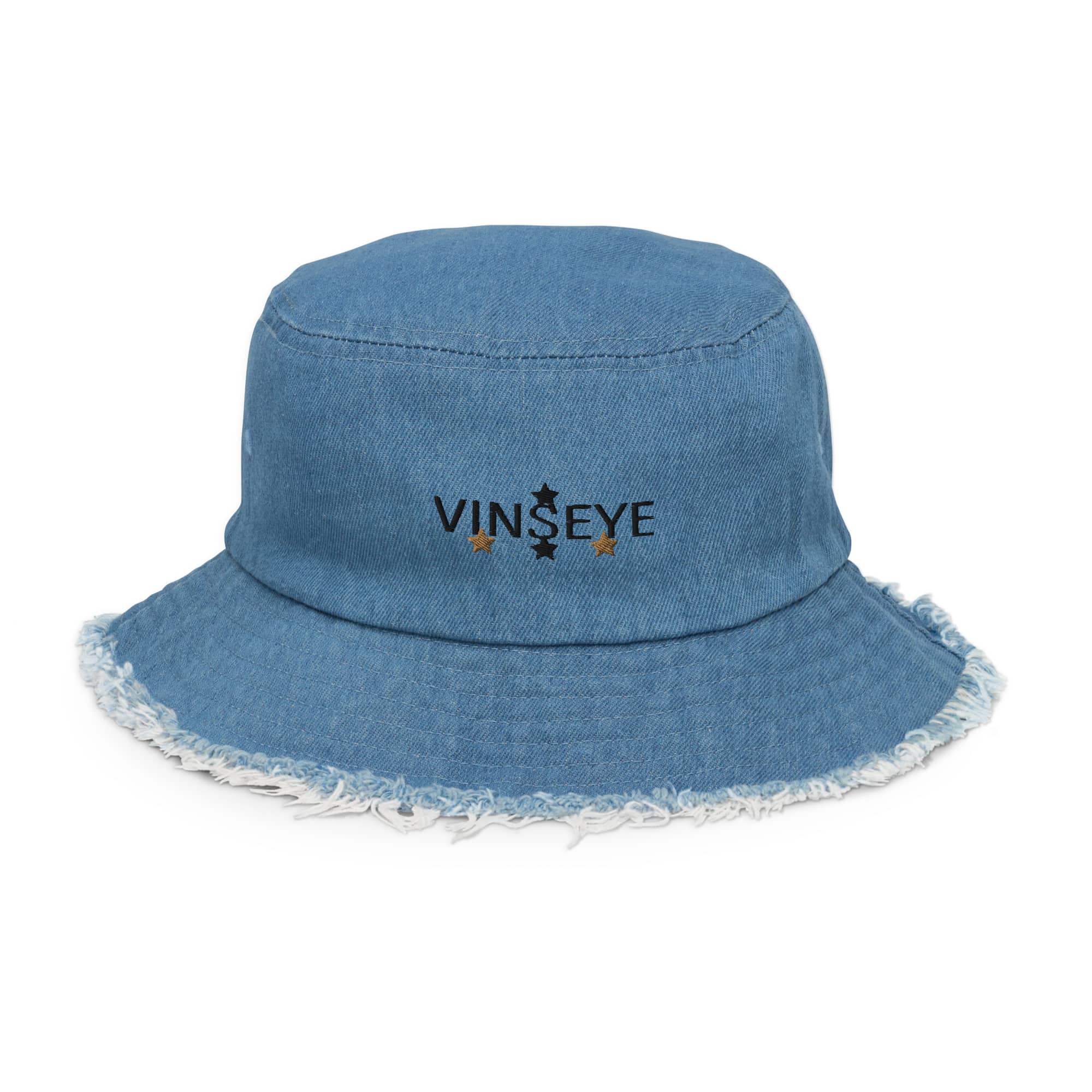 Bob Denim effet vieilli bleu clair Vinseye-influensse