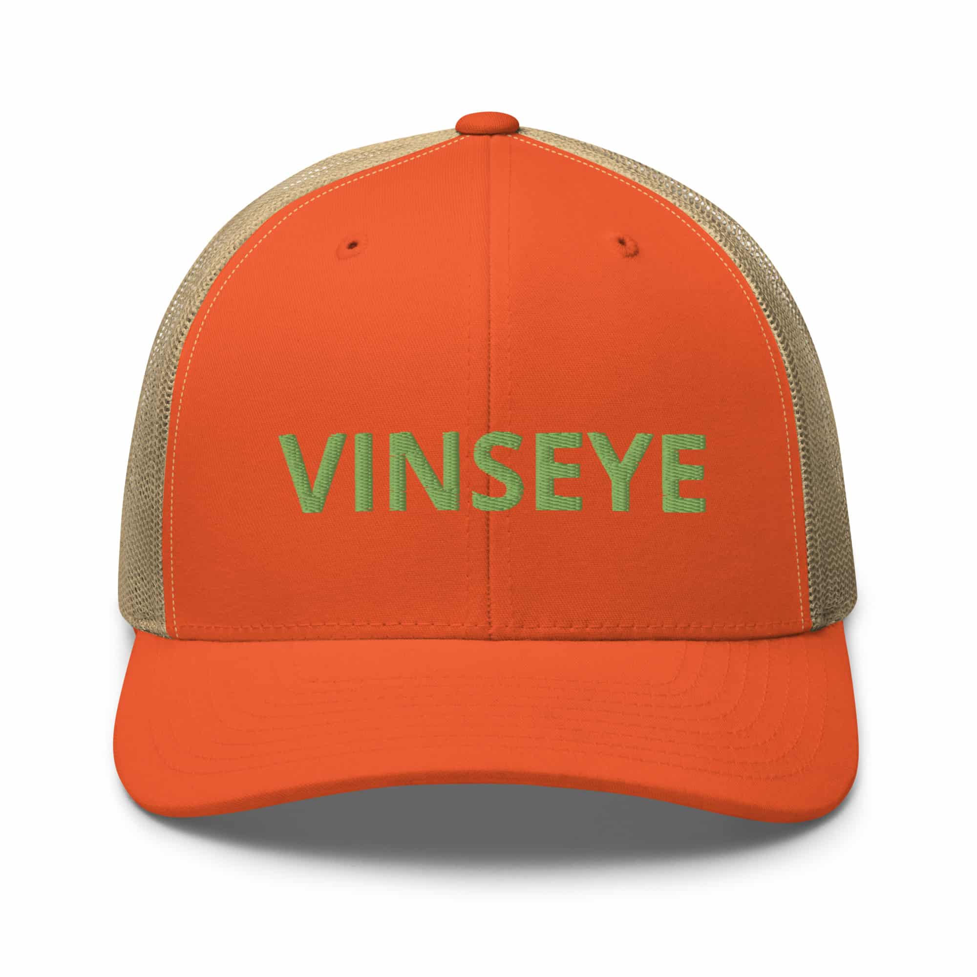 Casquette luxe 3D vert rustic orange Vinseye-influensse