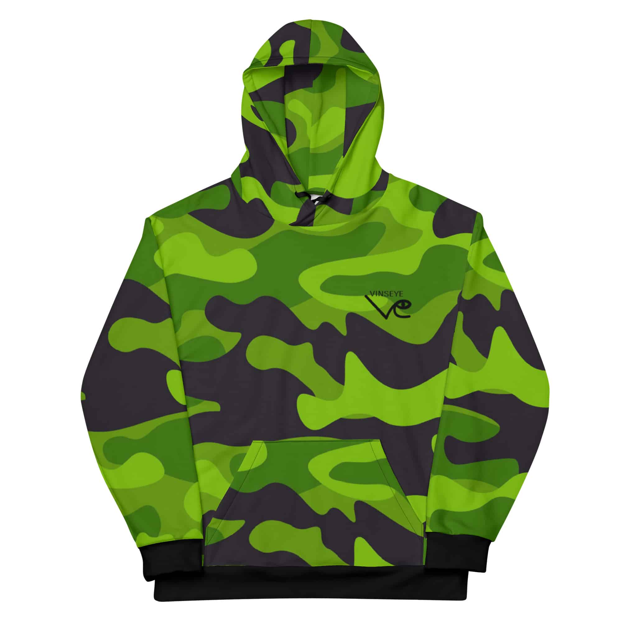 Sweat à capuche camo vert Vinseye-influensse