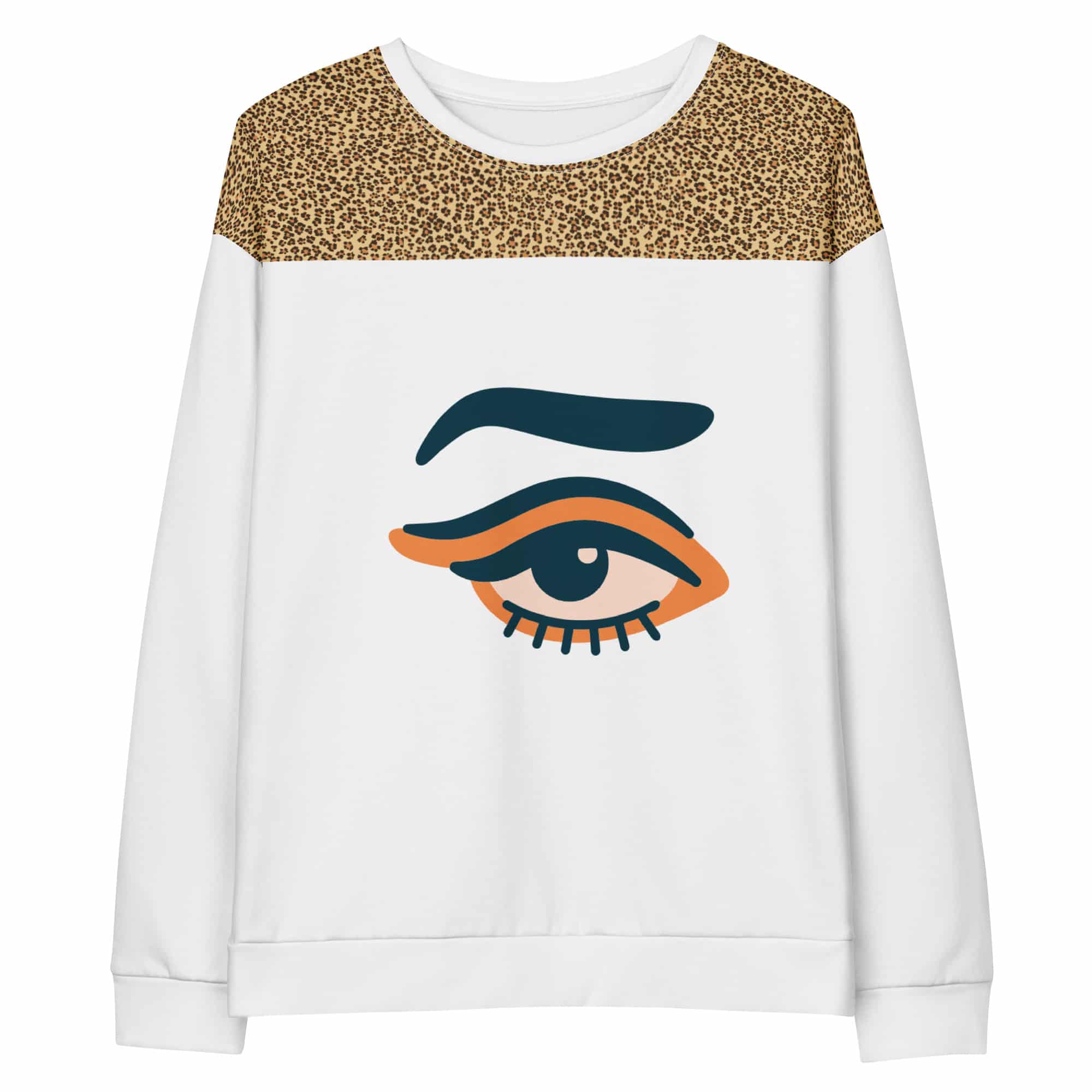 Sweat One Eye lady animal blanc Vinseye-influensse
