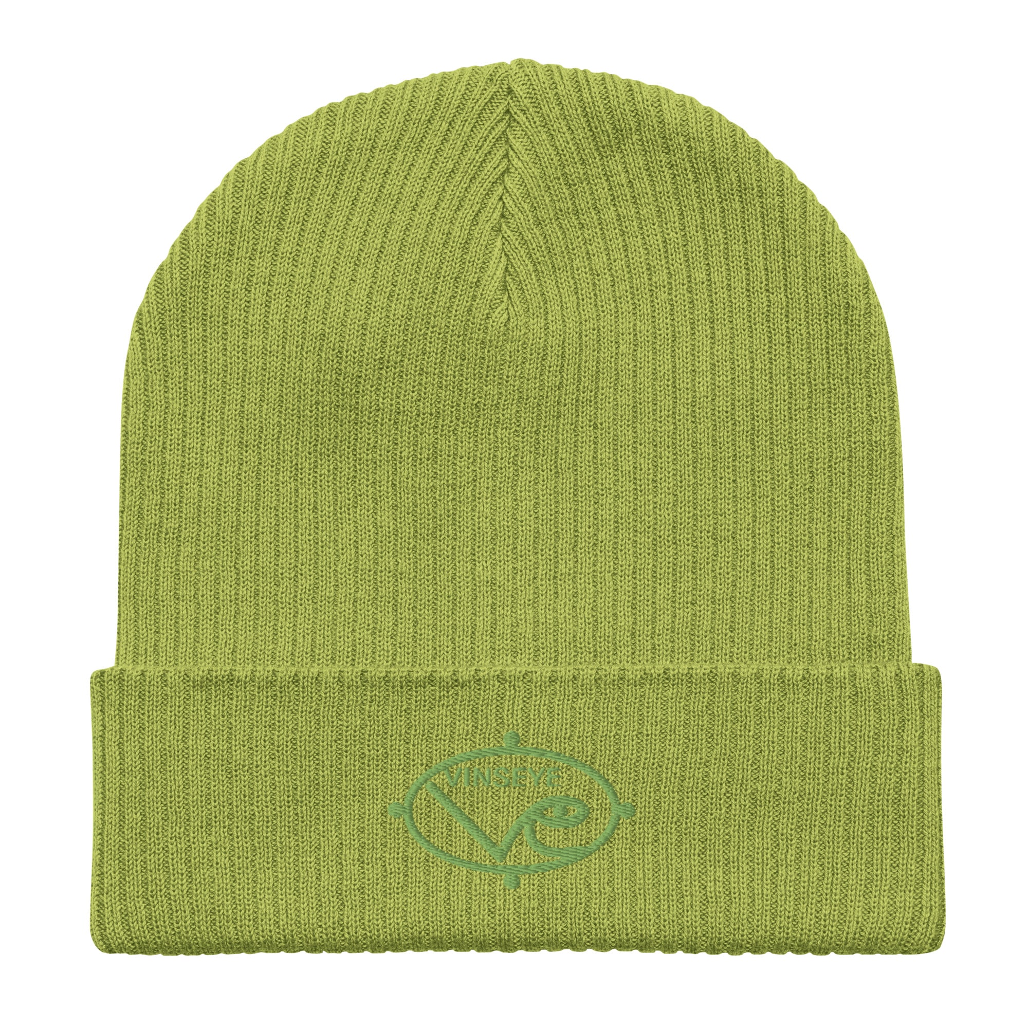 Bonnet tricot bio vert olive Vinseye-influensse