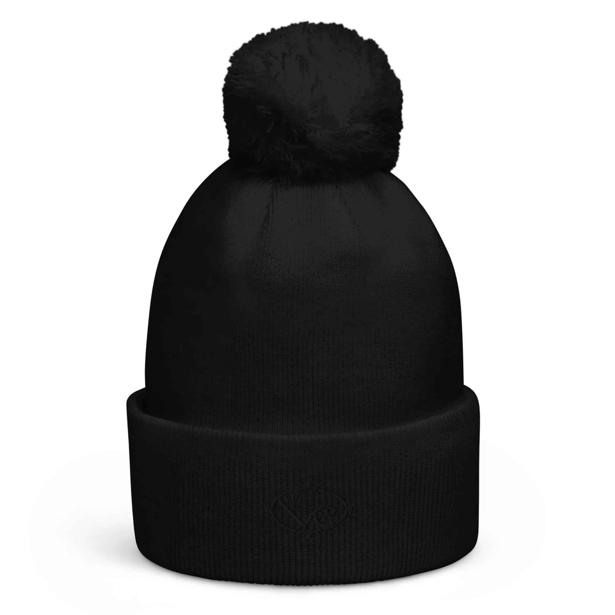 Bonnet à pompon noir Vinseye-influensse