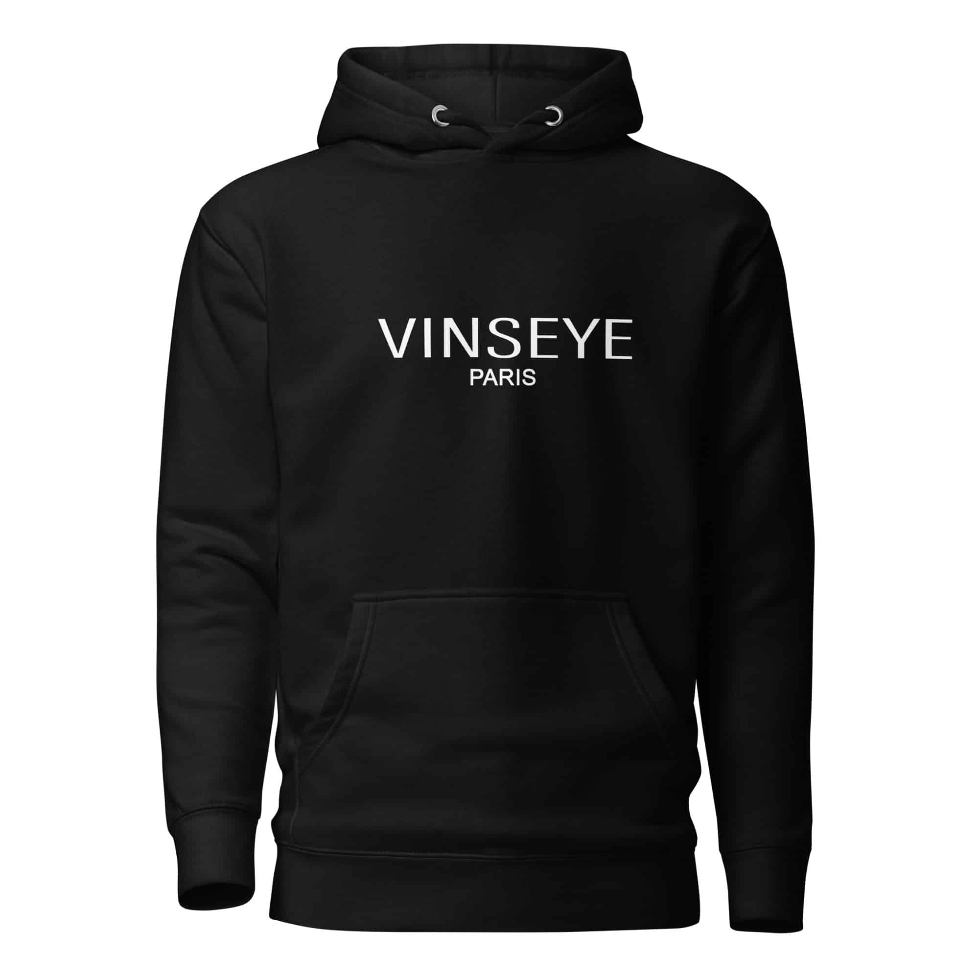 Sweat à capuche noir Vinseye Paris-influensse