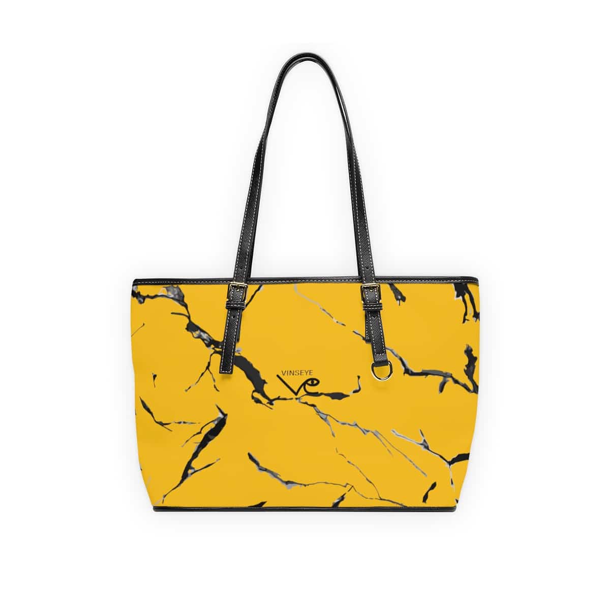 Cabas cuir jaune marbré Vinseye-influensse