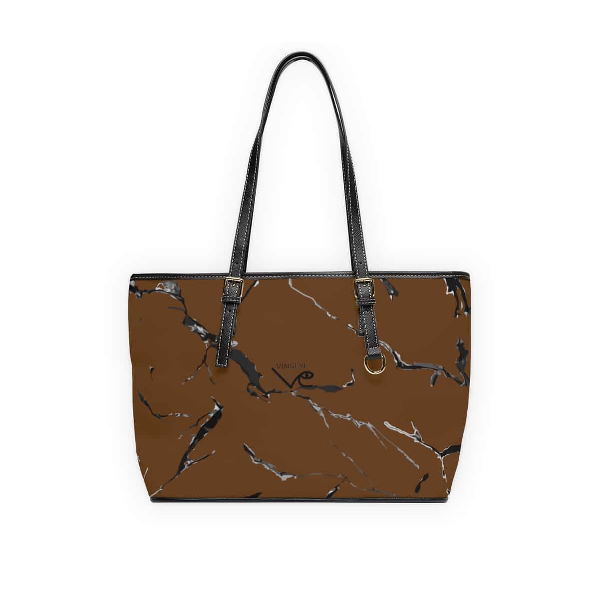Cabas cuir marron marbré Vinseye-influensse
