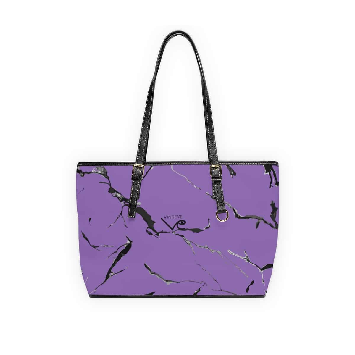 Cabas cuir violet clair marbré Vinseye-influensse