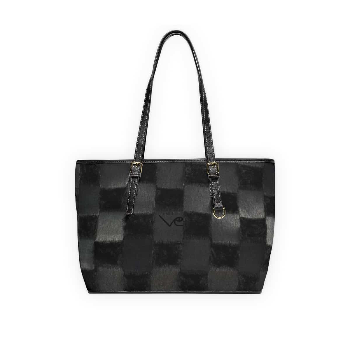 Cabas cuir damier noir gris Vinseye-influensse