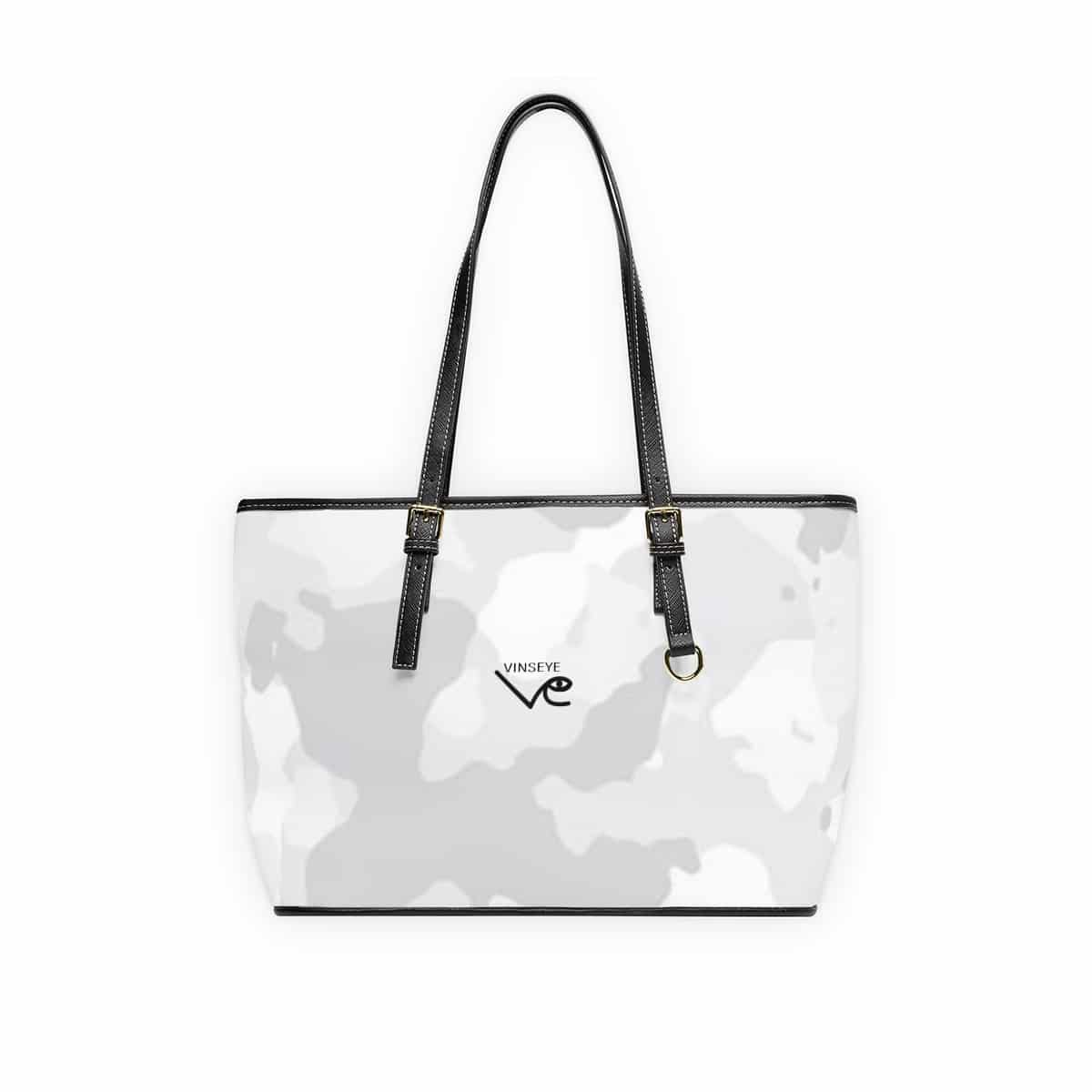 Cabas cuir camo blanc Vinseye-influensse