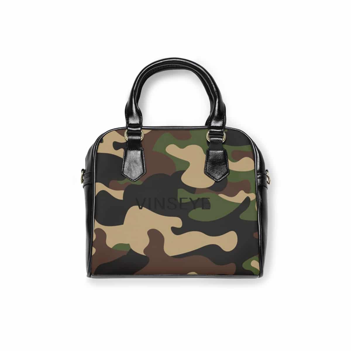 Sac à main bandoulière cuir camo militaire Vinseye-influensse