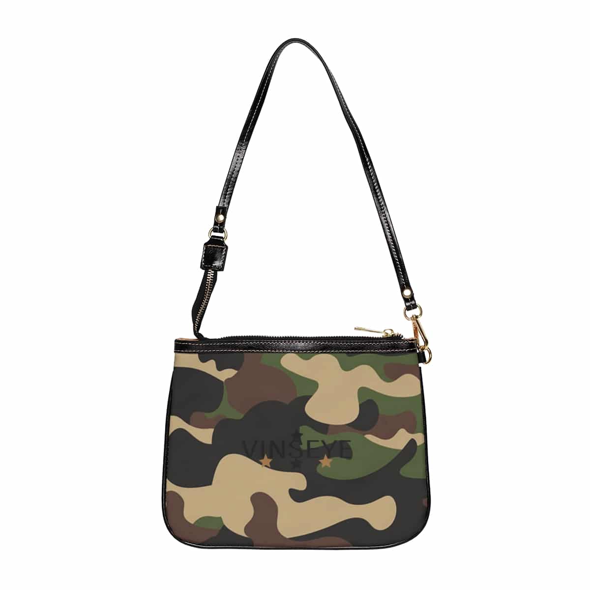 Sac à bandoulière cuir camo militaire Star Vinseye-influensse