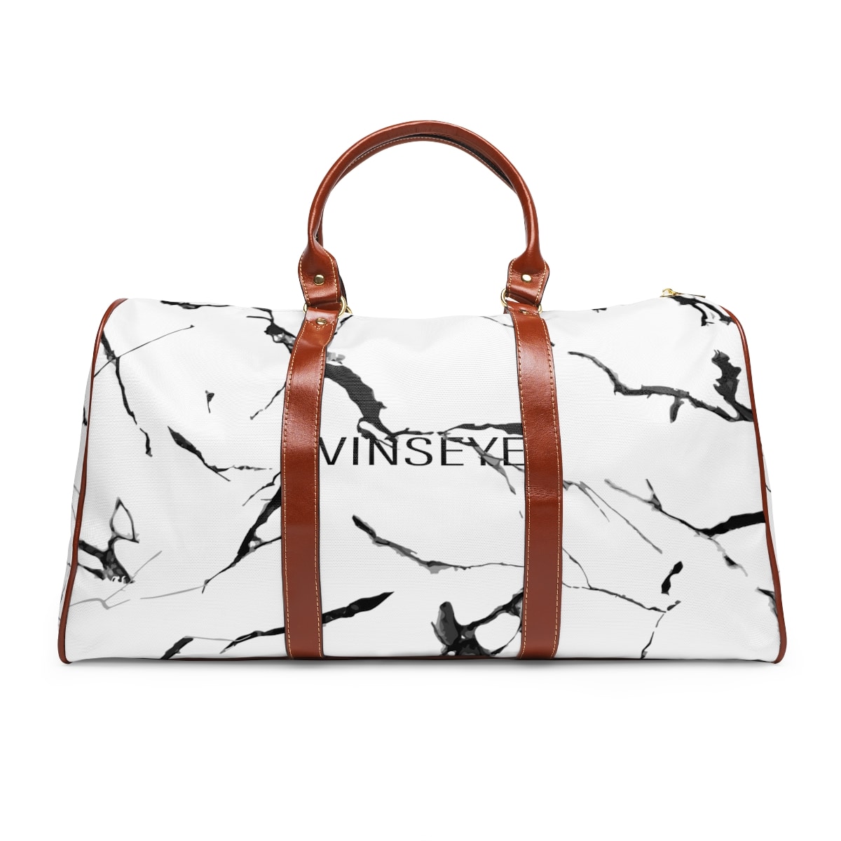 Sac de voyage cuir blanc marbré Vinseye-influensse