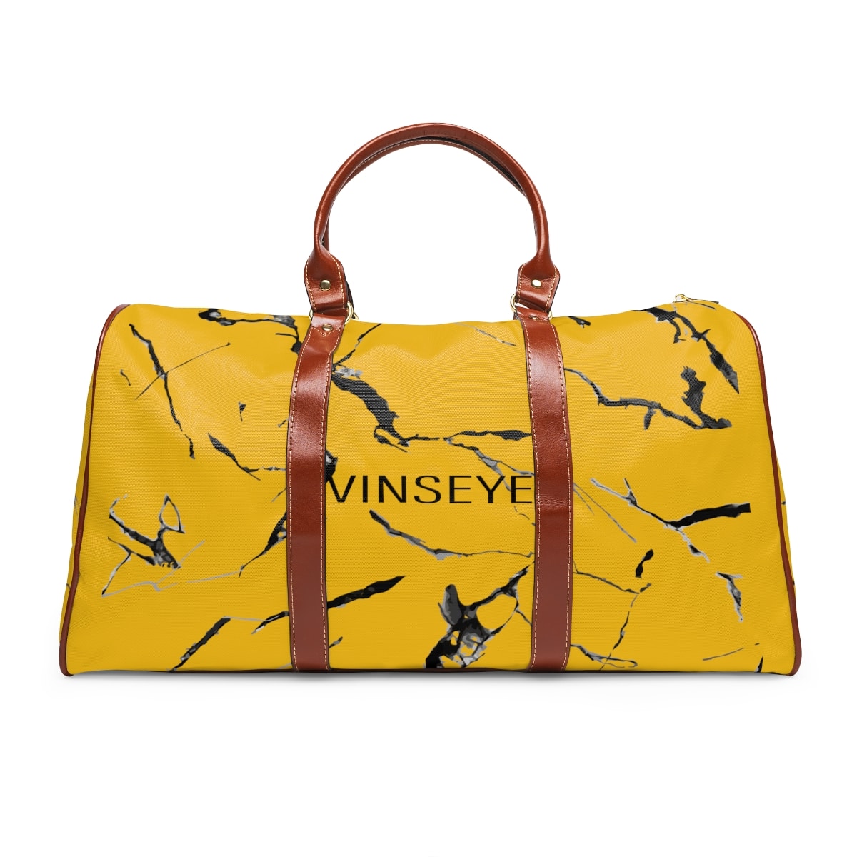 Sac de voyage cuir jaune marbré Vinseye-influensse