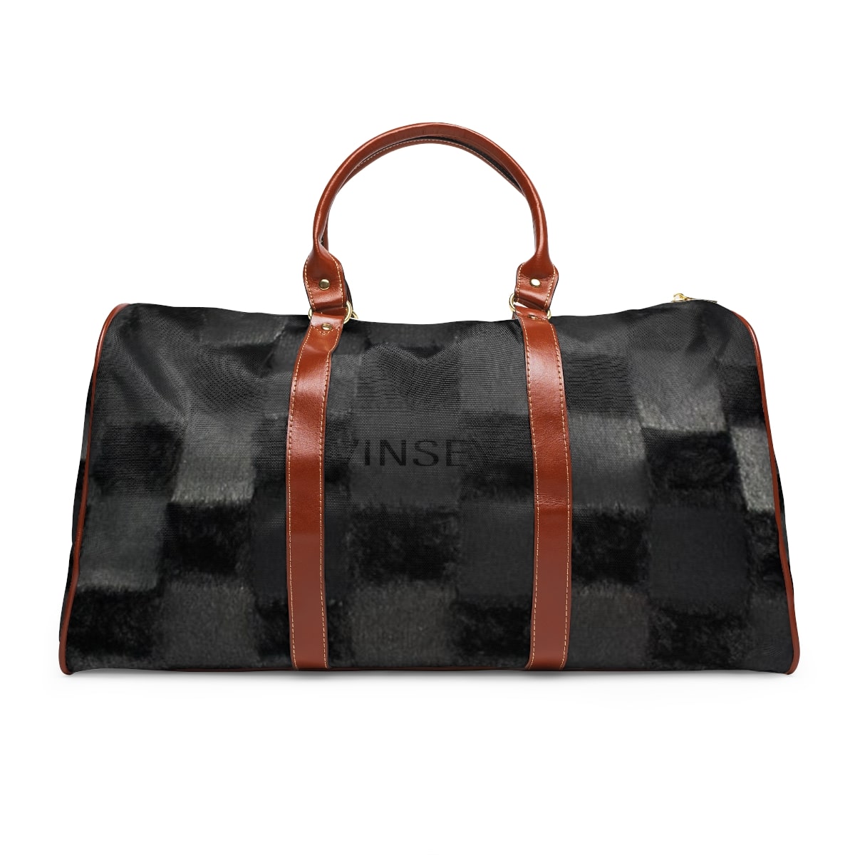 Sac de voyage cuir Damier noir gris Vinseye-influensse