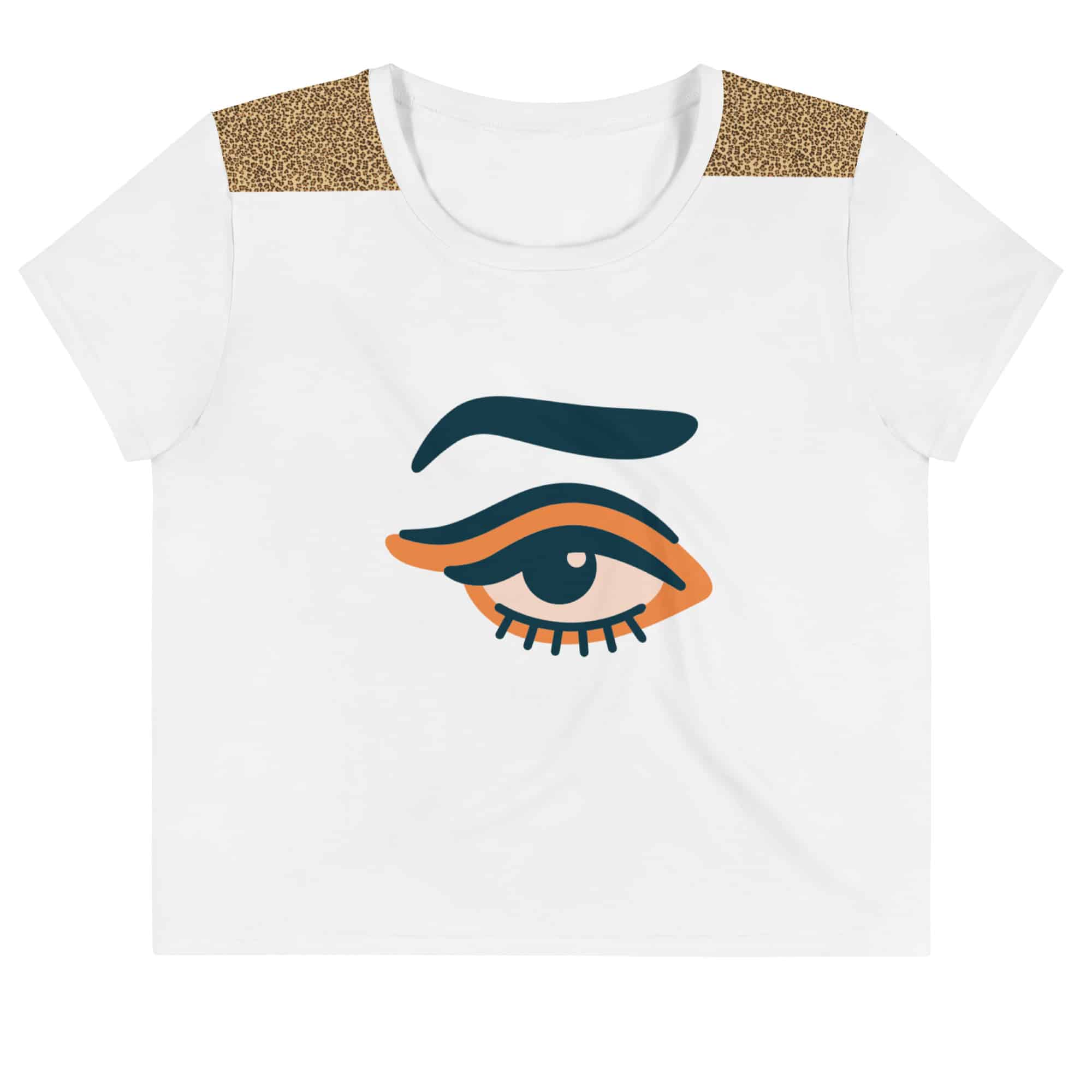 Crop top One Eye animal blanc Vinseye-influensse