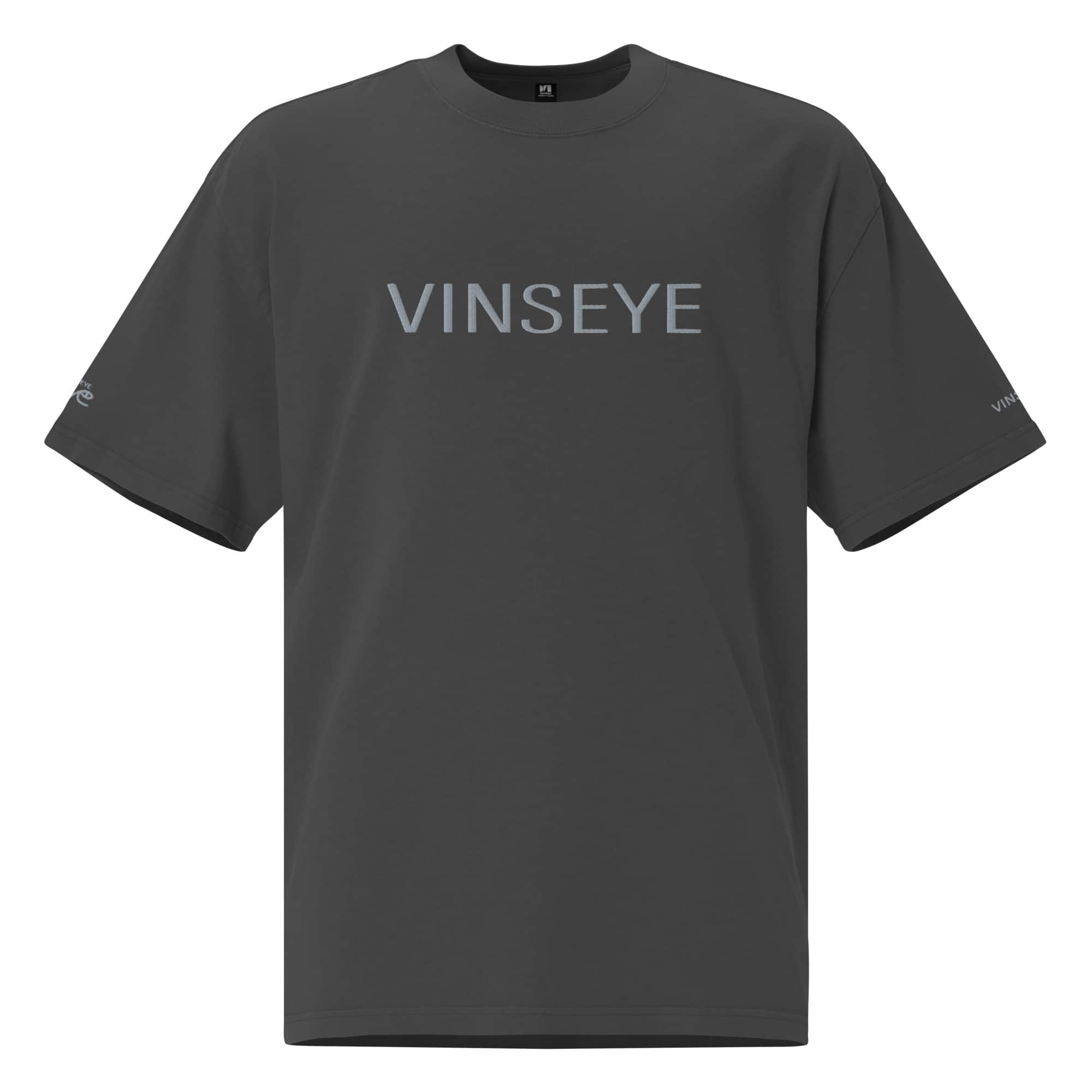 Tee oversize noir délavé Vinseye-influensse
