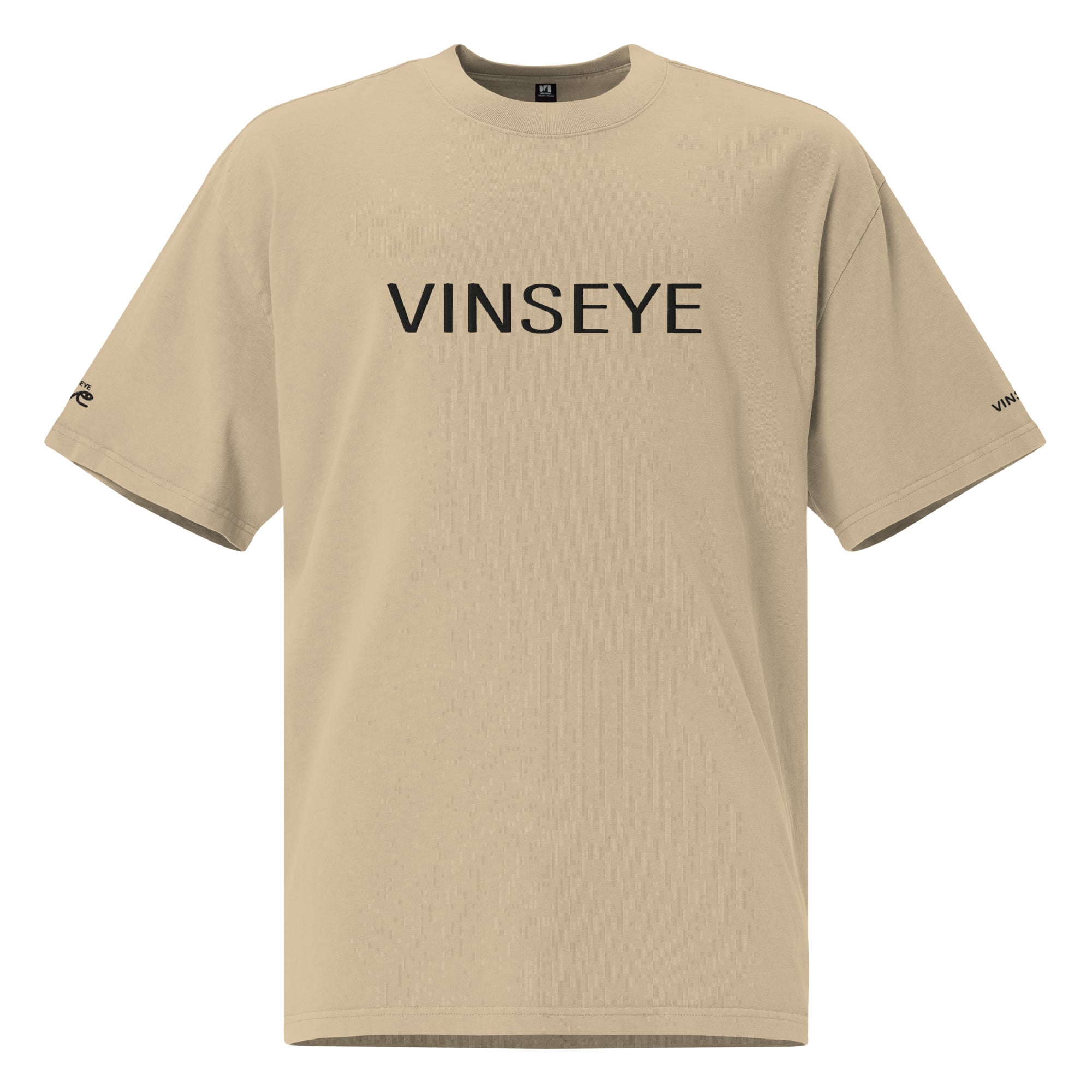 Tee oversize khaki délavé Vinseye-influensse