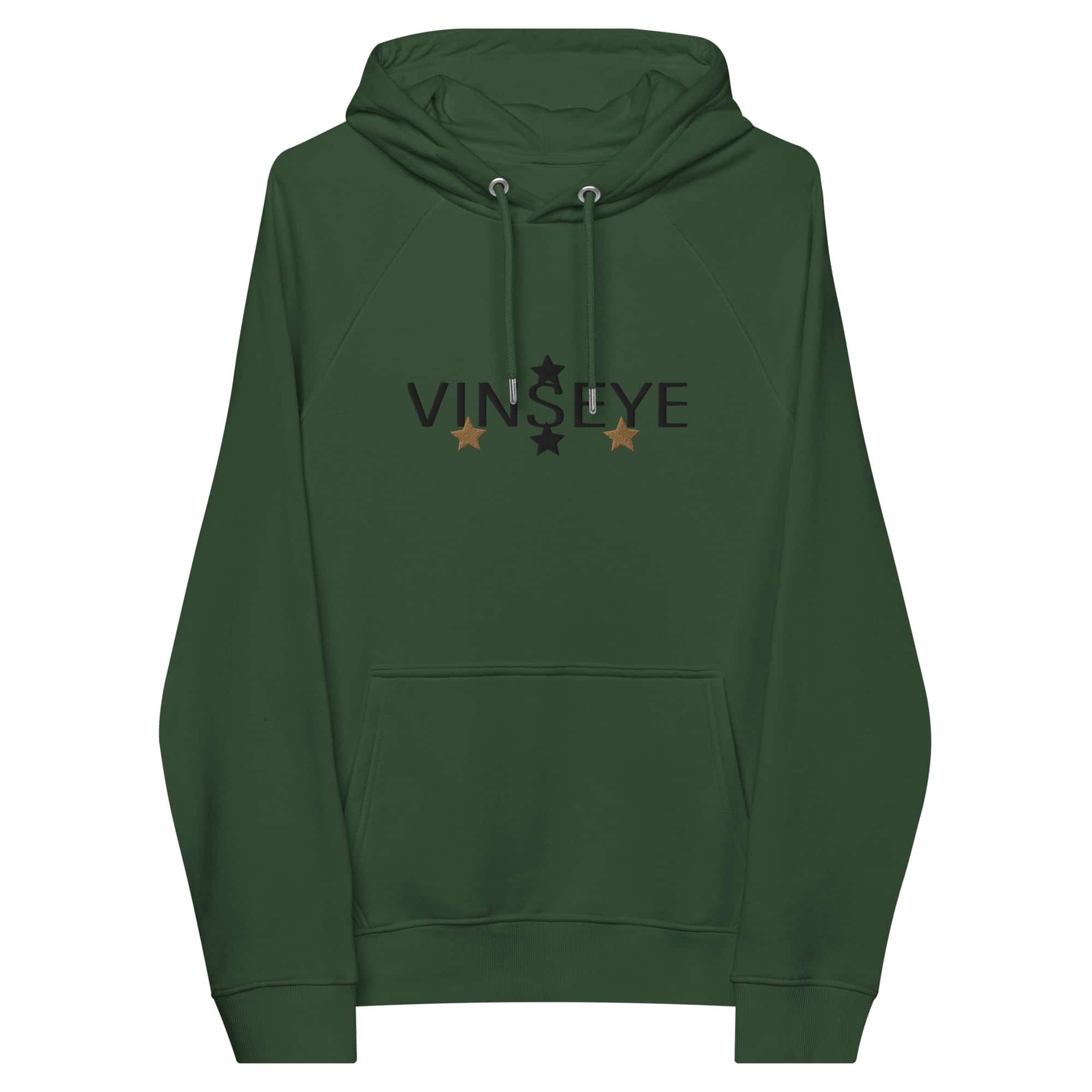 Sweat à capuche bio Bottle green Star Vinseye-influensse