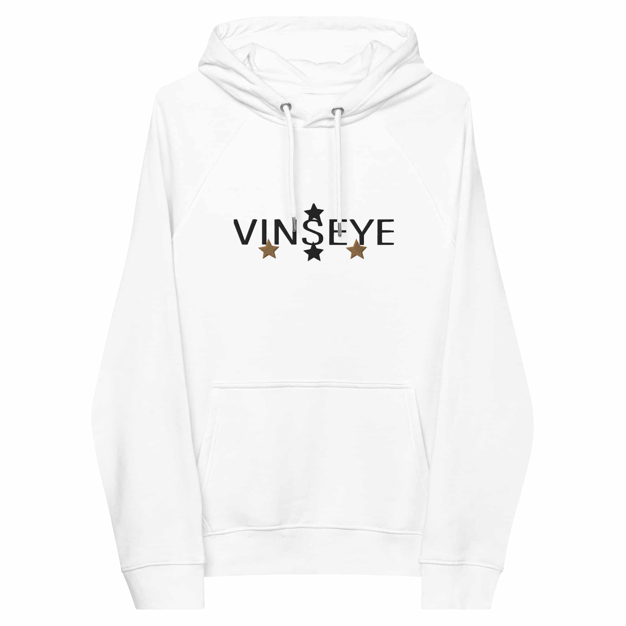 Sweat à capuche bio blanc Star Vinseye-influensse