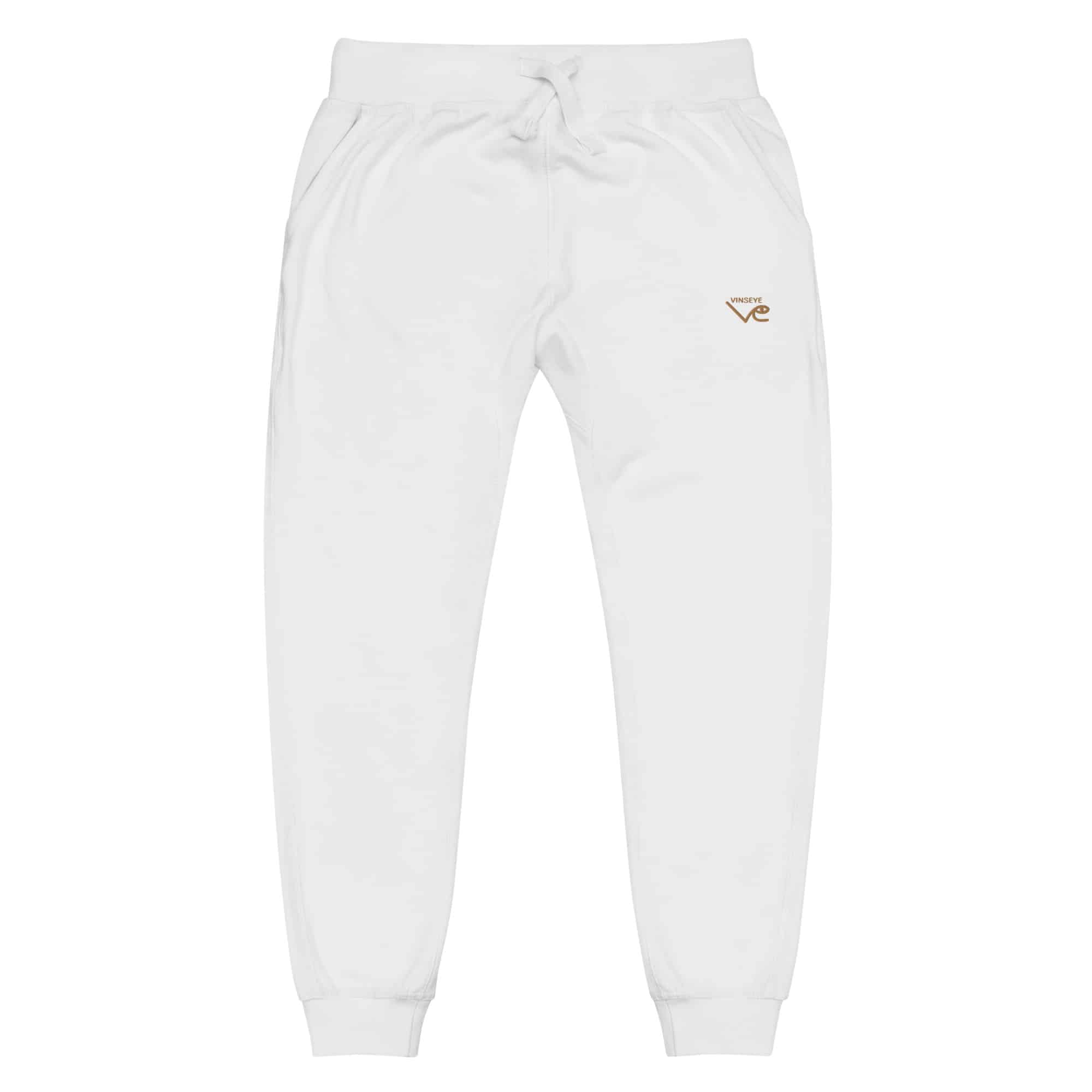 Pantalon survêtement blanc old gold Vinseye-influensse