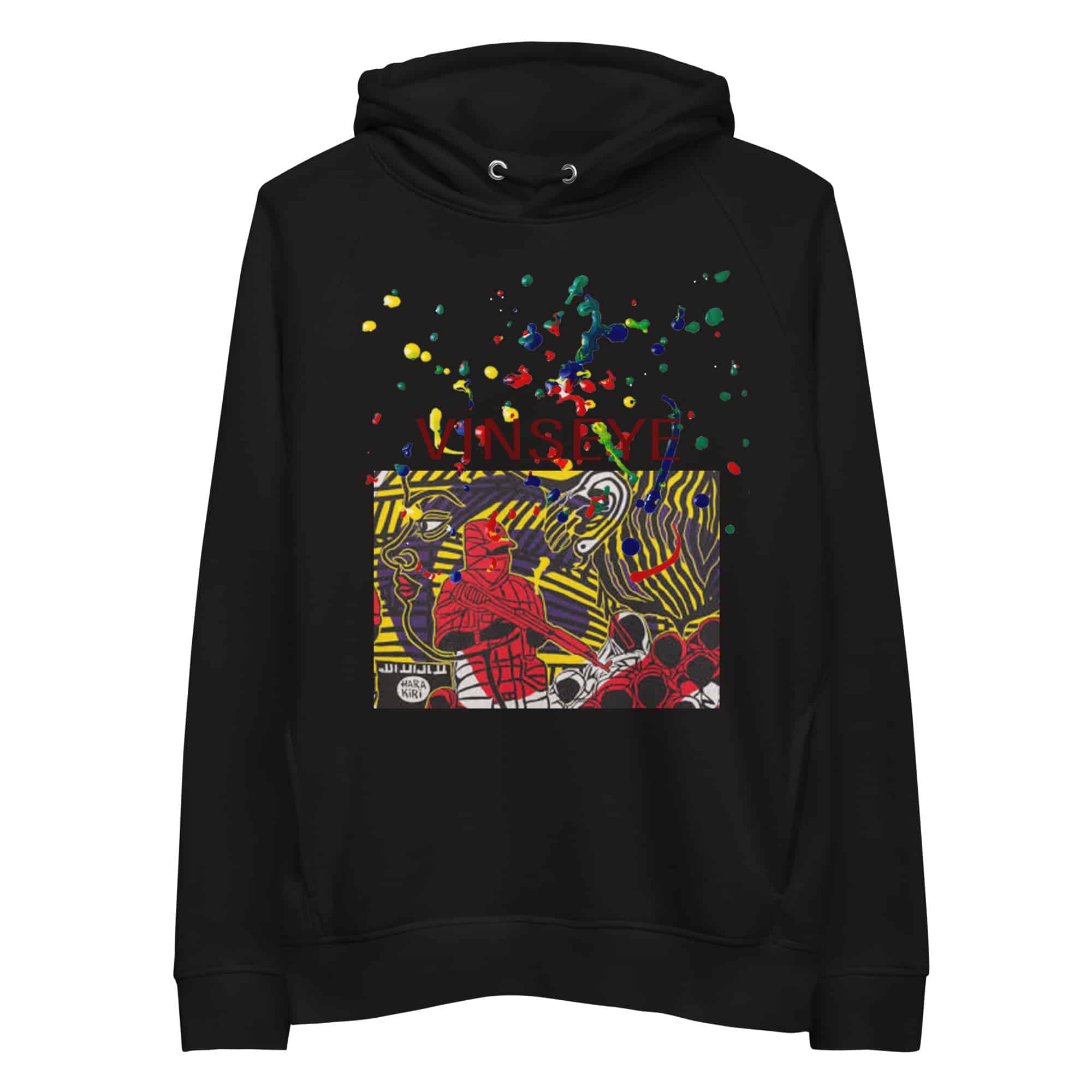 Sweat à capuche Hara Kiri noir Vinseye-influensse