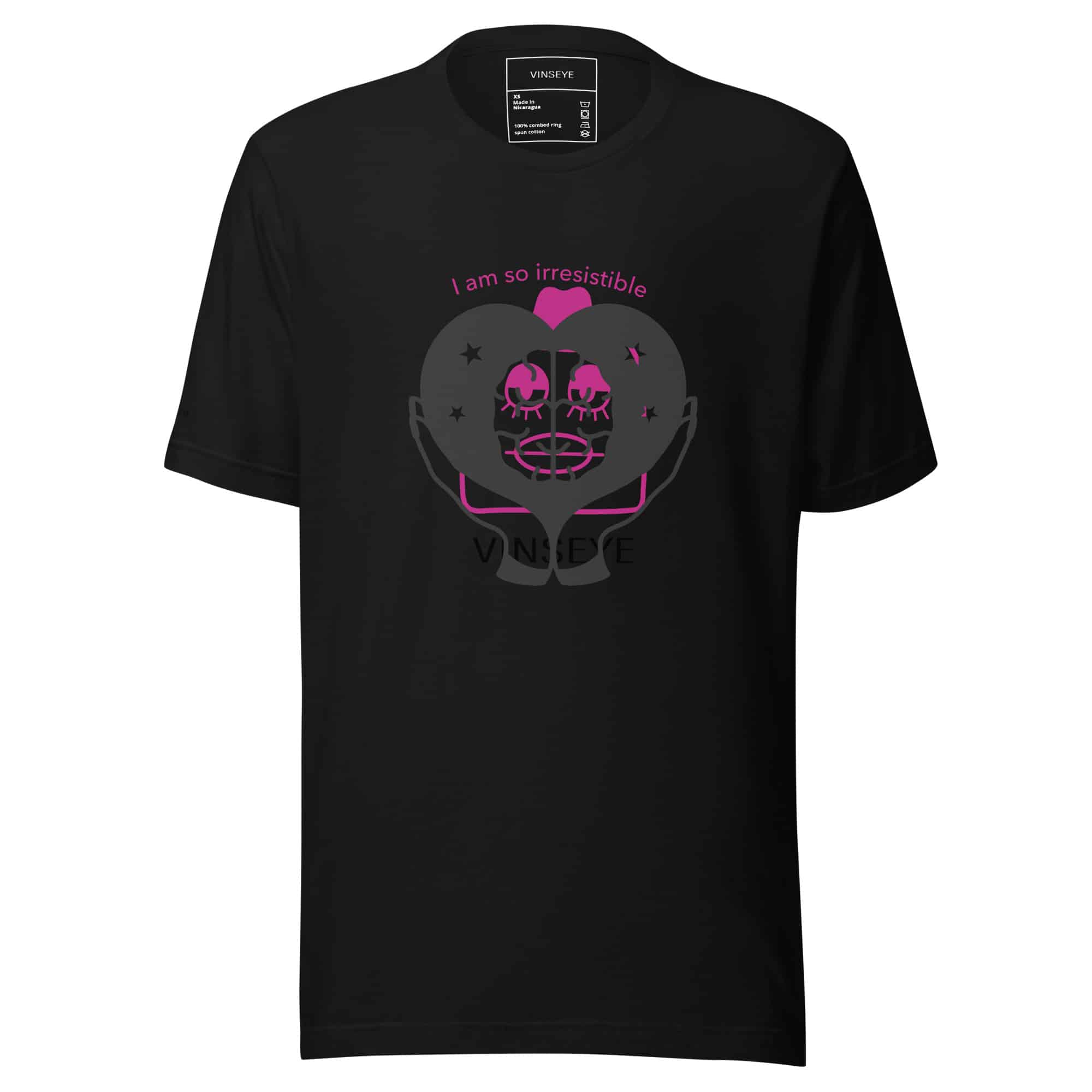 Tee irresistible noir Vinseye-influensse