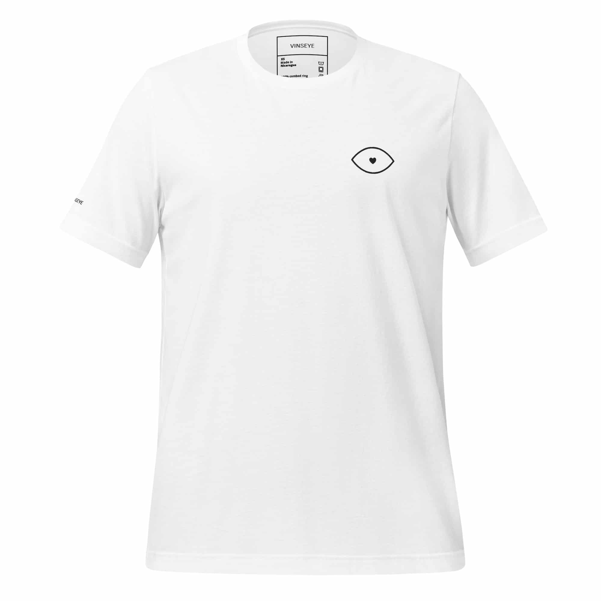 Tee Valentine's eye blanc Vinseye-influensse