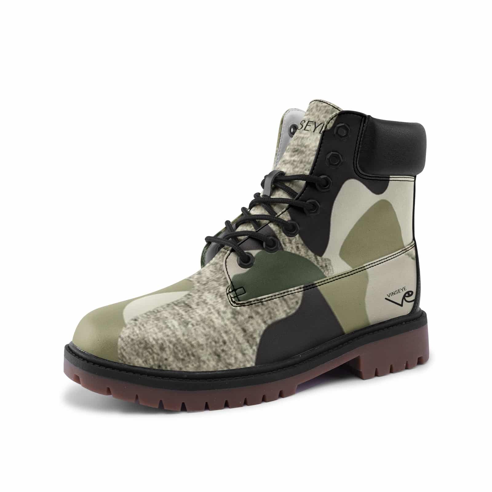 Bottes Cuir Premium microfibre Chukka Camo Army Vinseye-influensse