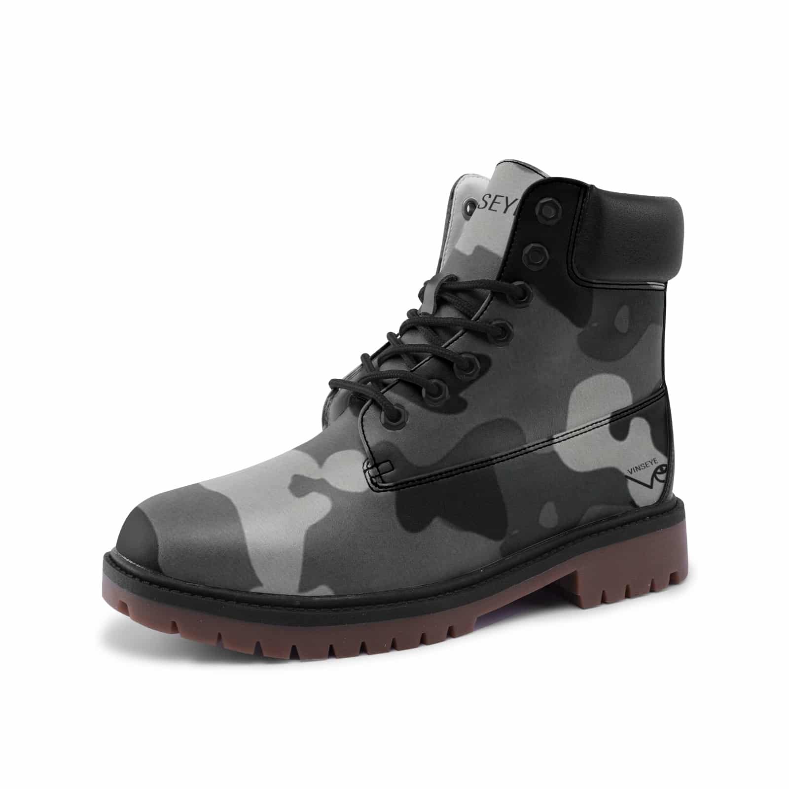Bottes Cuir Premium microfibre Chukka Camo gris Vinseye-influensse