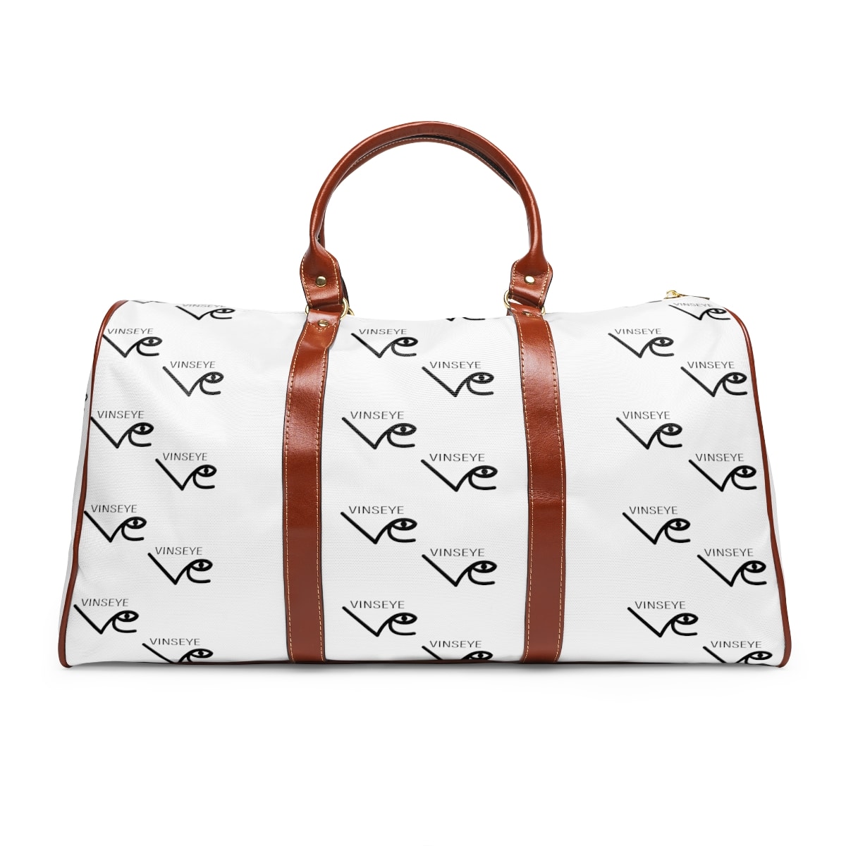 Sac de voyage cuir blanc monogram noir Vinseye-influensse